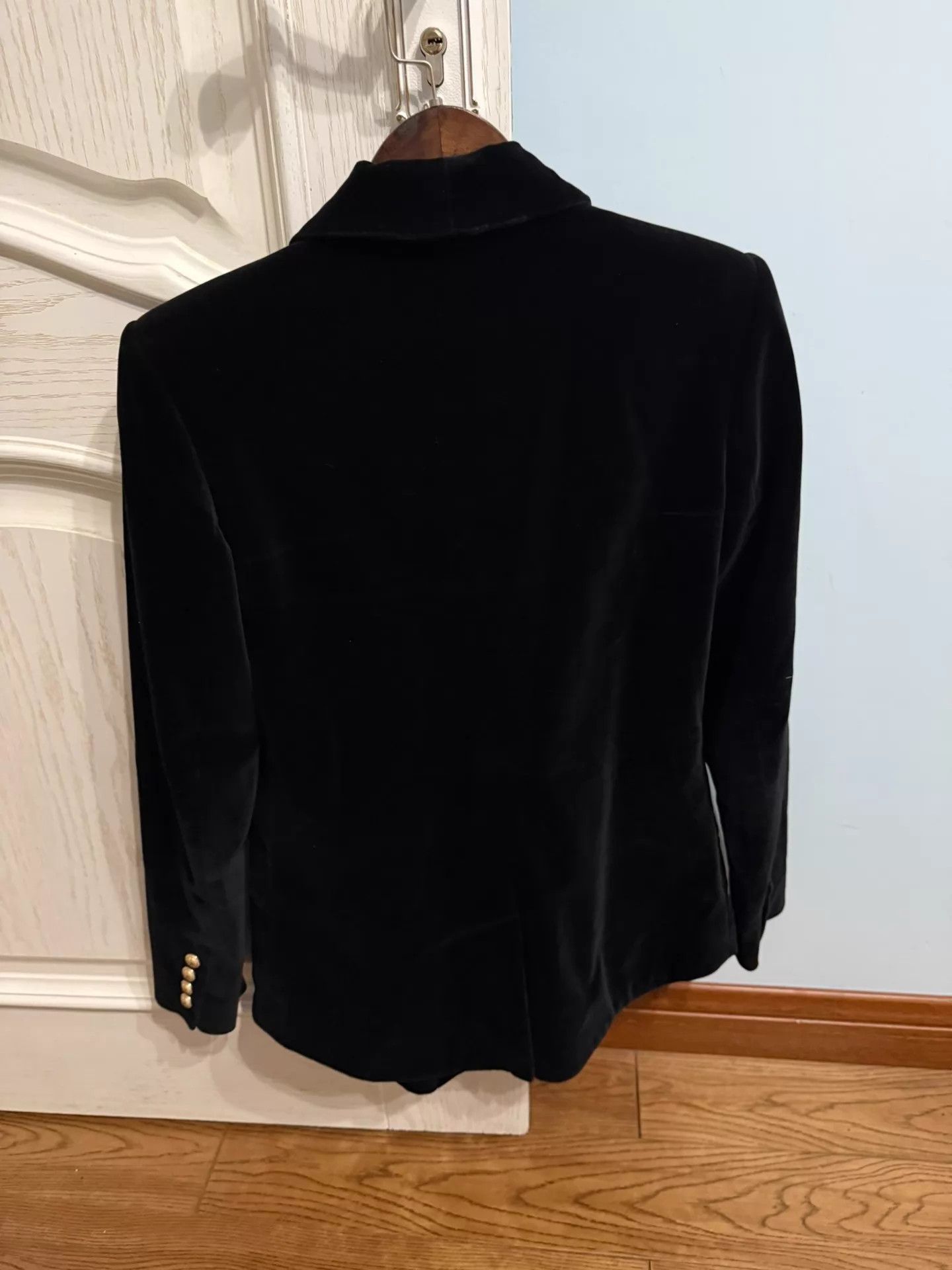 Balmain BALMAIN Black Velvet Blazer 95 New Size XS / US 0-2 / IT 36-38 - 2 Thumbnail