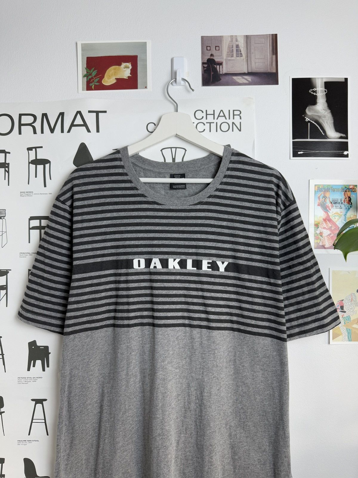 Oakley × Vintage Vintage 90s Oakley center logo striped t-shirt tee XL gorp Size US XL / EU 56 / 4 - 3 Thumbnail