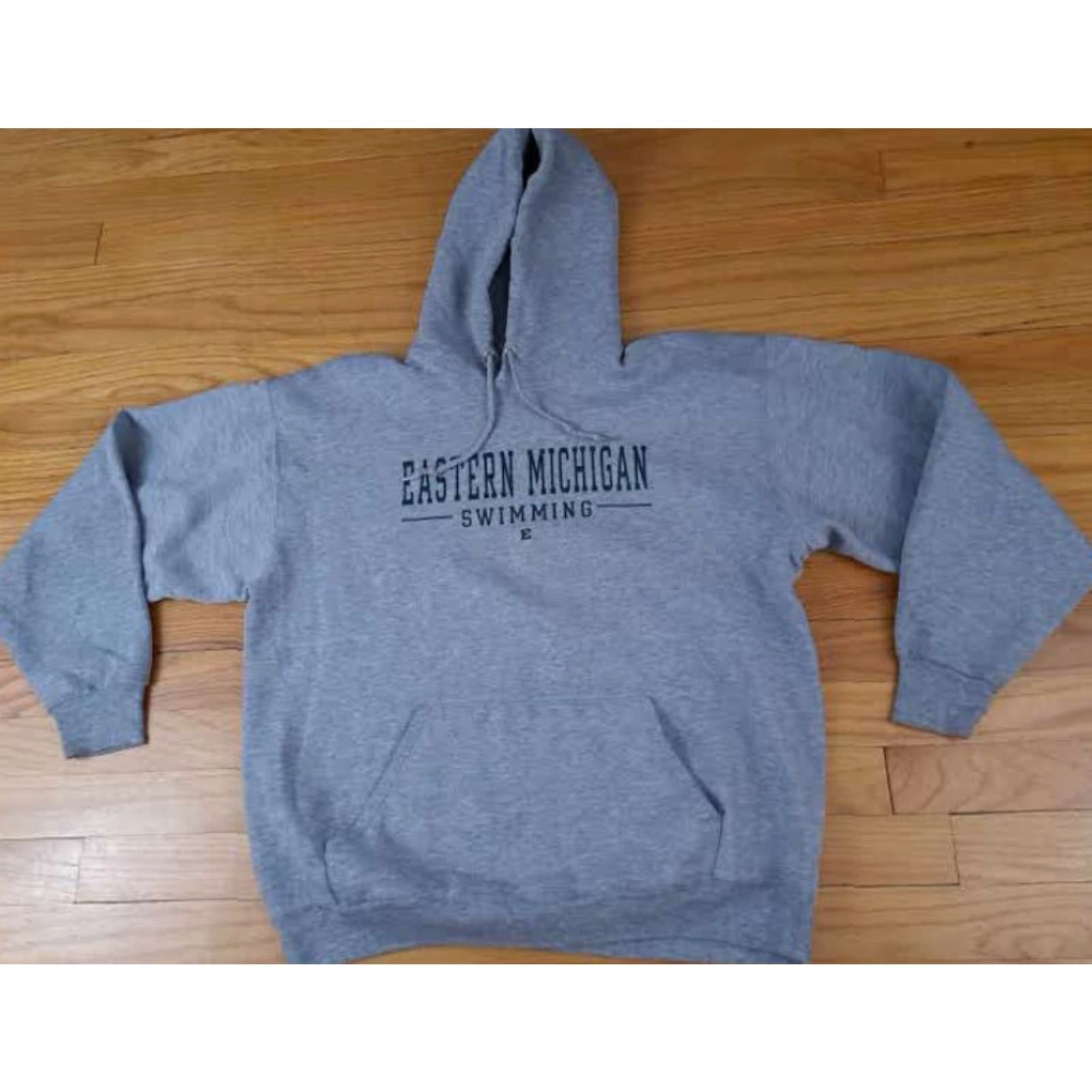 Vintage VINTAGE Eastern Michigan Eagles Hoodie Pullover Sweatshirt Hooded Large Unisex Adults Gray Cotton Express L Size US L / EU 52-54 / 3 - 3 Thumbnail