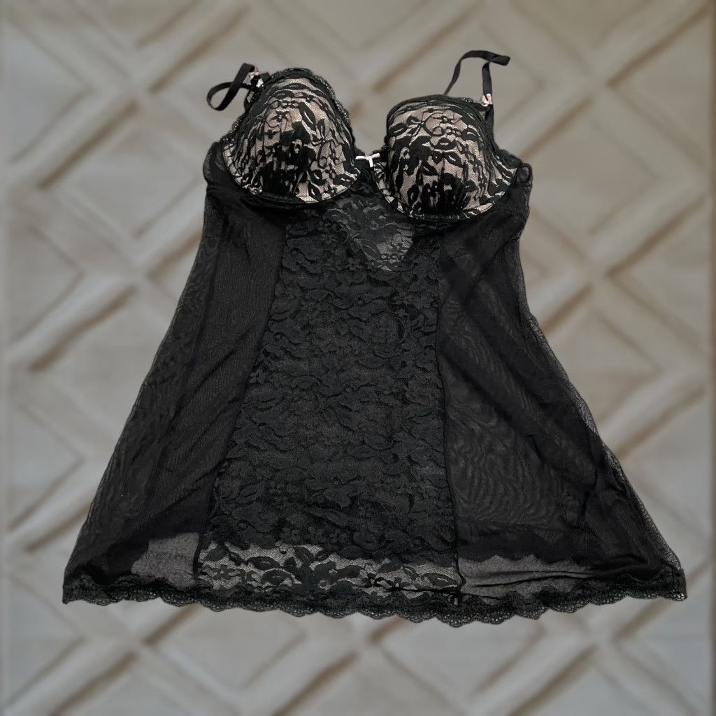 Vintage Gillian & O'Malley Lace Camisole Top Womens Medium Black Padded Wireless Sleeveless Cami Shirt Size M / US 6-8 / IT 42-44 - 1 Thumbnail