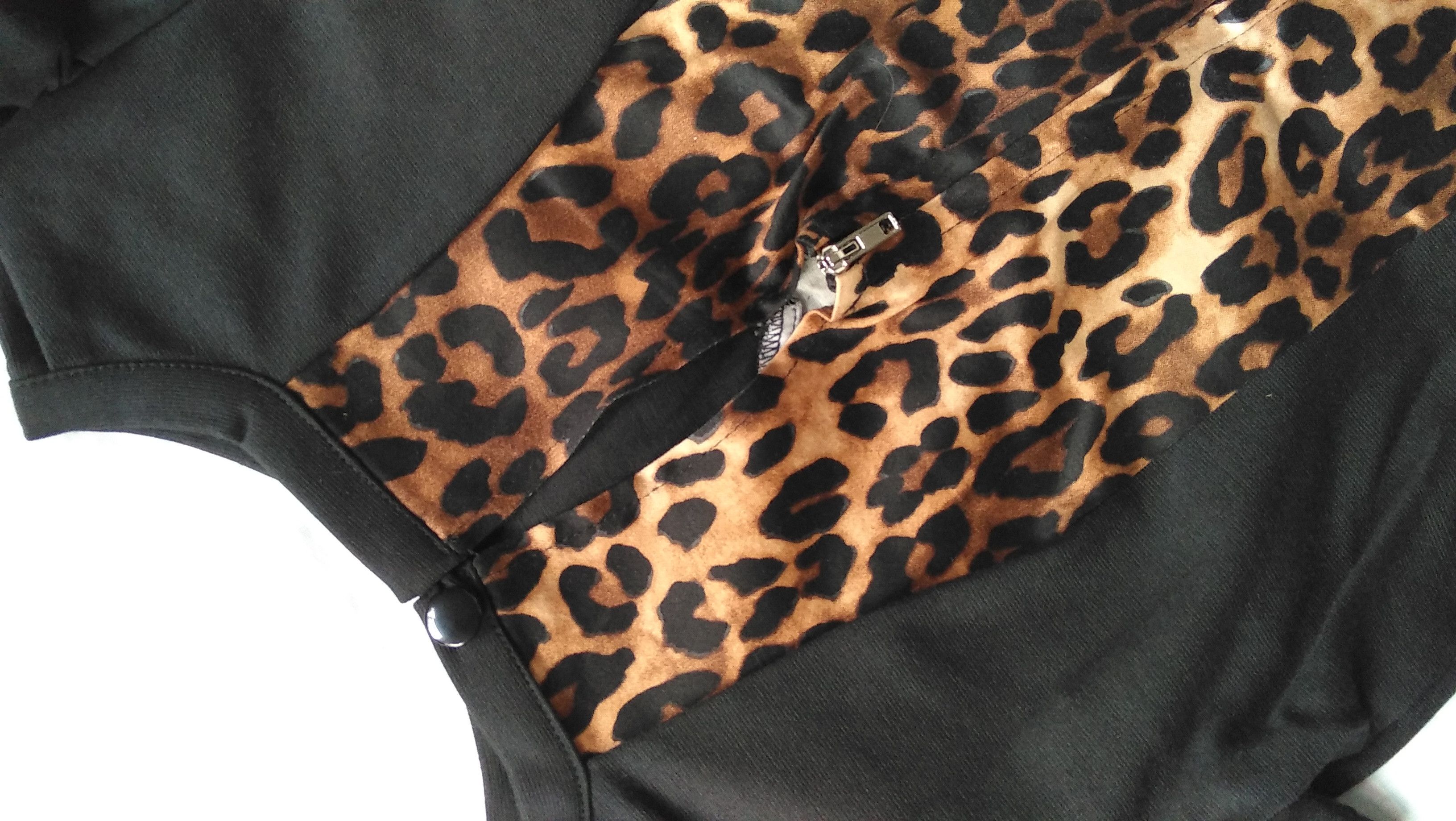 Other Black patchwork leopard print, slim dress Size M / US 6-8 / IT 42-44 - 5 Thumbnail