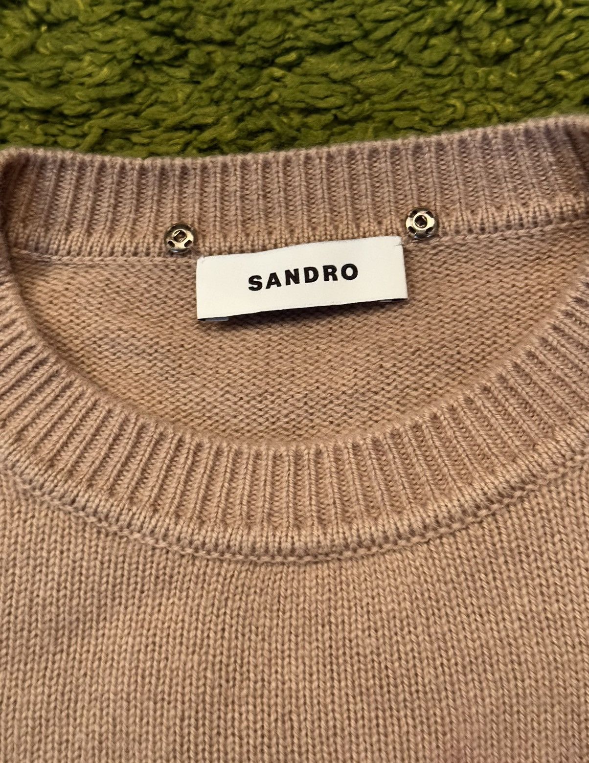 Designer × Sandro Sandro Paris oldmoney style wool + cashmere blend sweater Size M / US 6-8 / IT 42-44 - 4 Thumbnail
