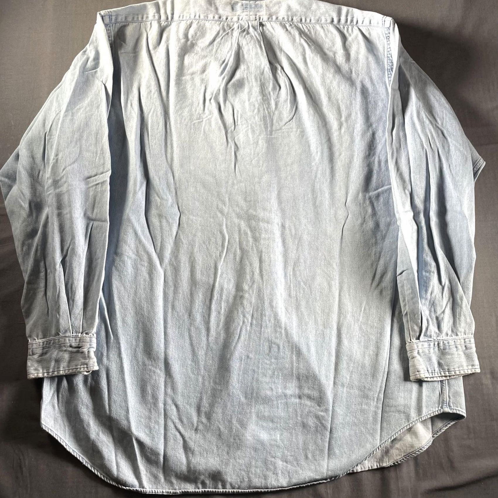 Polo Ralph Lauren Polo Ralph Lauren Shirt Mens XL Blue Denim Band Collar Long Sleeve Button Up Size US XL / EU 56 / 4 - 6 Thumbnail