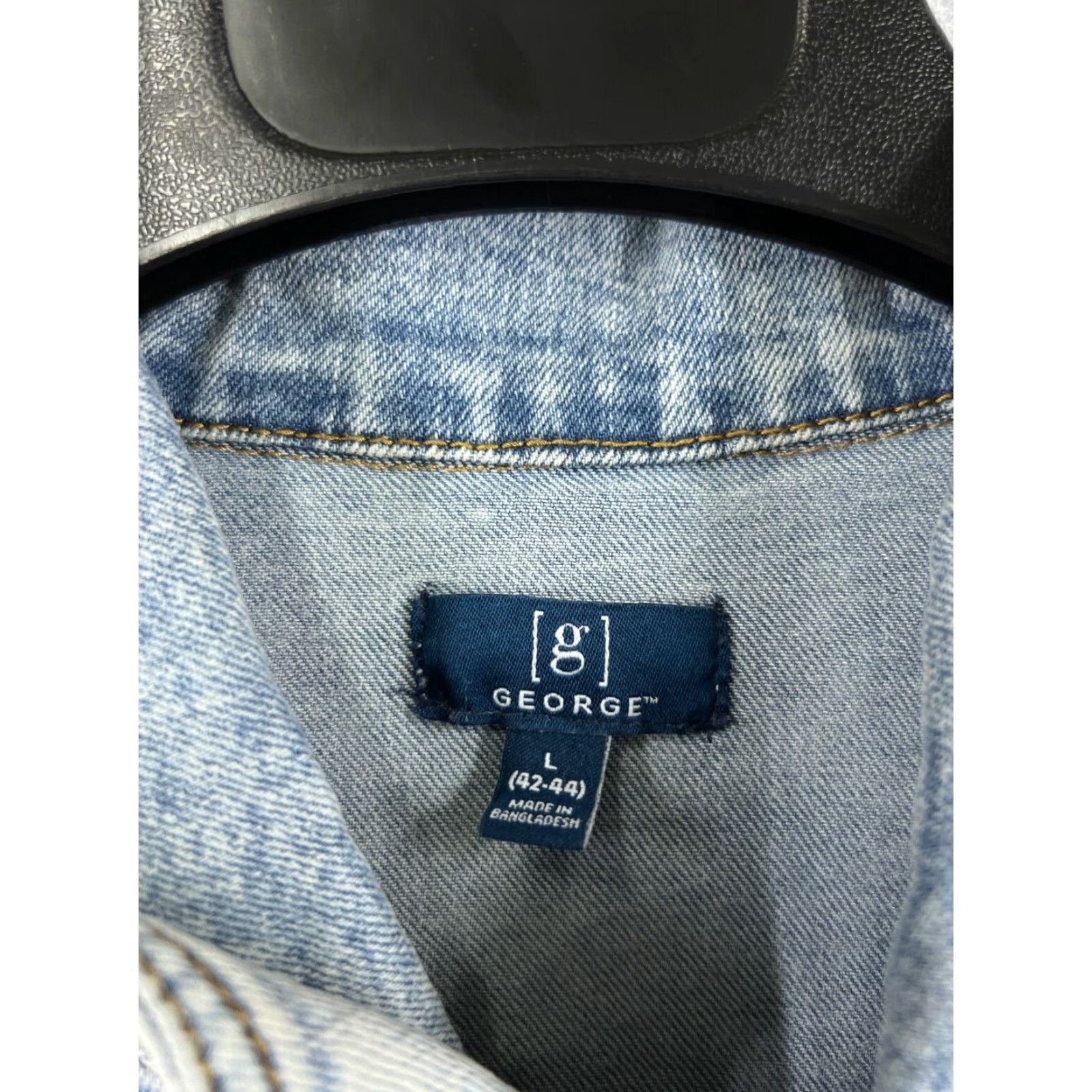 George VINTAGE George Denim Jacket Womens Large Trucker Cotton Blend Button Up Pockets 80s 90s Blue Mens Womens Clothing Jacket Size 36" / US 14 / IT 50 - 7 Thumbnail