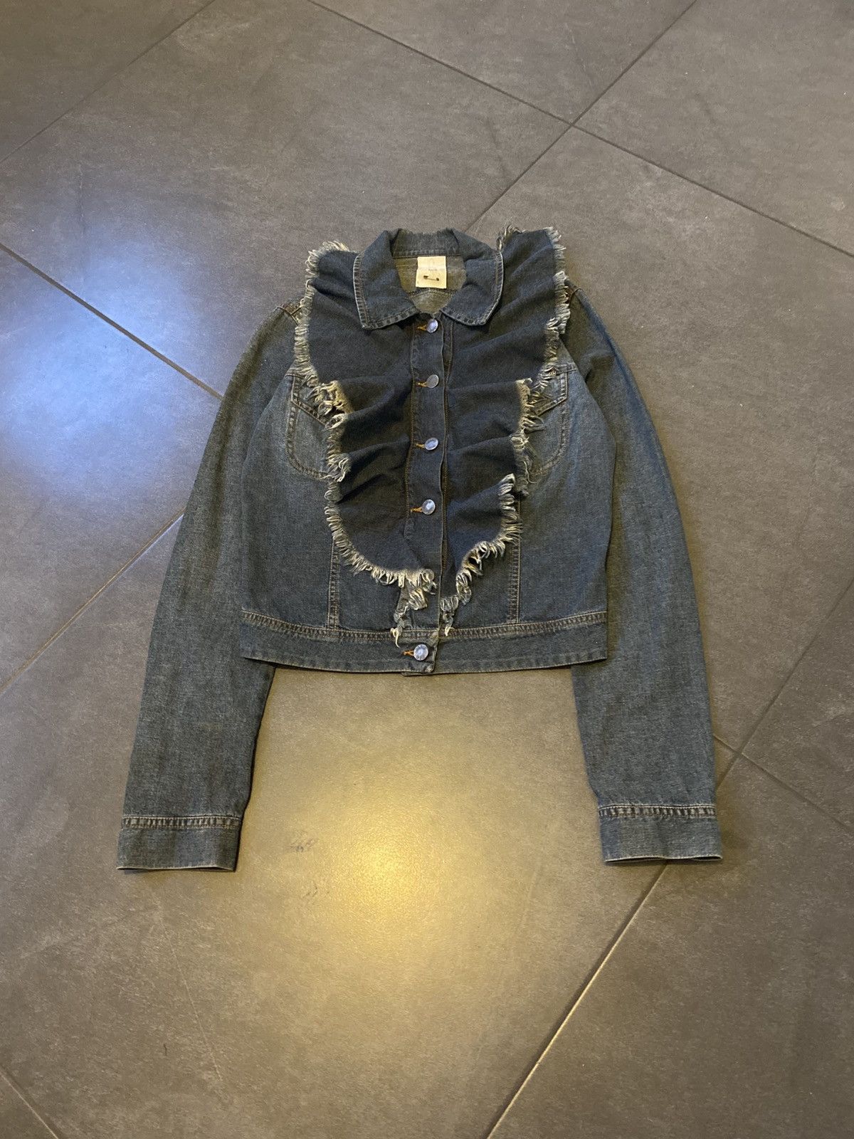 PLEIN SUD JEANS デニムフリンジ ジャケット Y2K ヴィンテージ Plein
