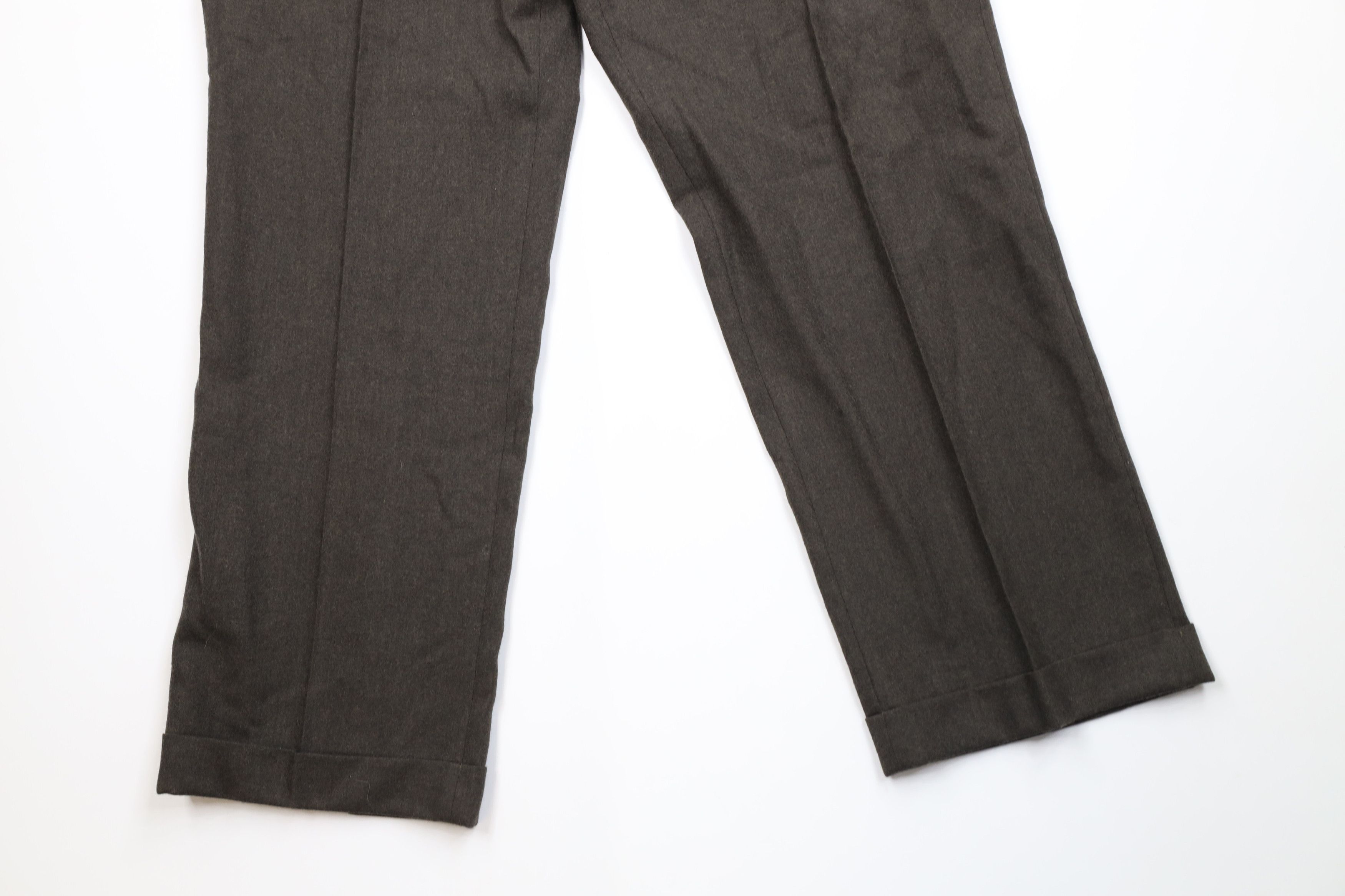 Vintage Vintage 90s Streetwear Heavyweight Wool Wide Leg Chino Pants Size US 36 / EU 52 - 4 Thumbnail