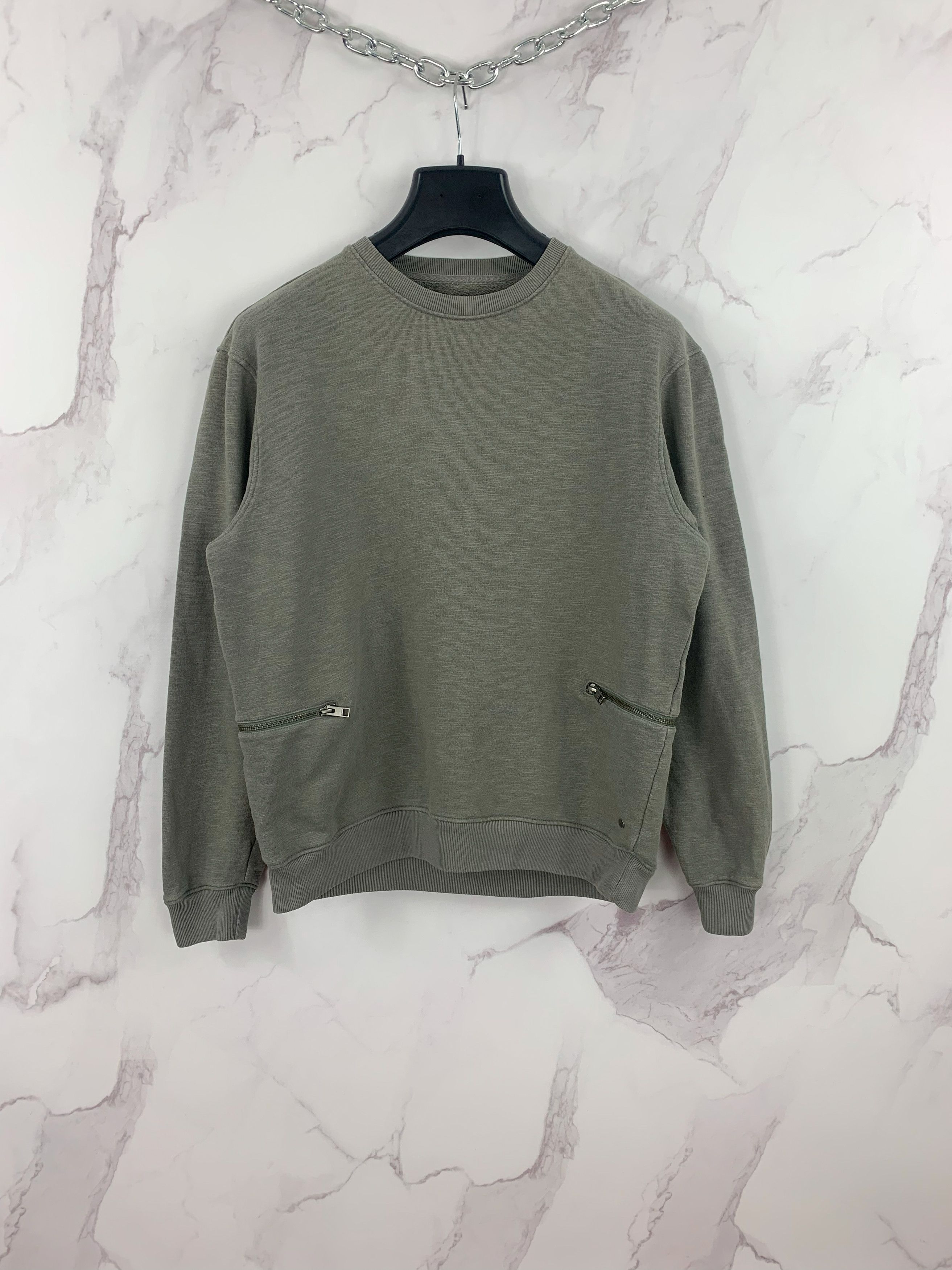 Allsaints Allsaints Griffin Crew Sweatshirt Zip Pockets Size L Size US L / EU 52-54 / 3 - 1 Thumbnail