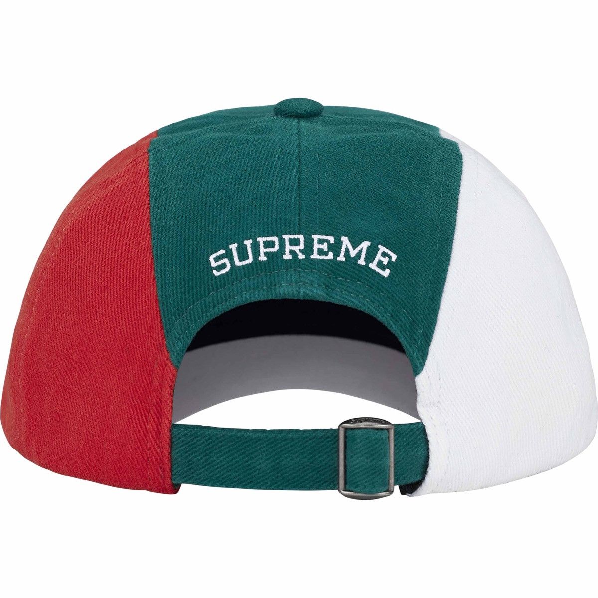 Supreme Supreme CREST 6-PANEL Embroidered Logo Red White Green Hat Size ONE SIZE - 3 Thumbnail