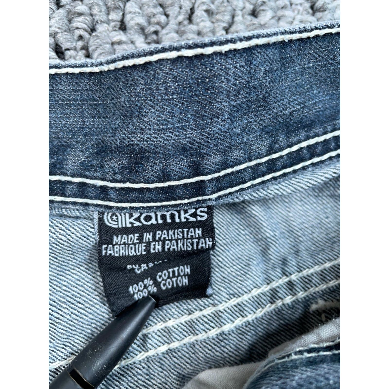 Akademiks VINTAGE Akademiks Jeans Men's 38 x 30 Blue Denim High Rise Relaxed Straight 90s Hip Hop Baggy Loose Fit 5-Pocket Zip Fly Size US 39 - 4 Thumbnail