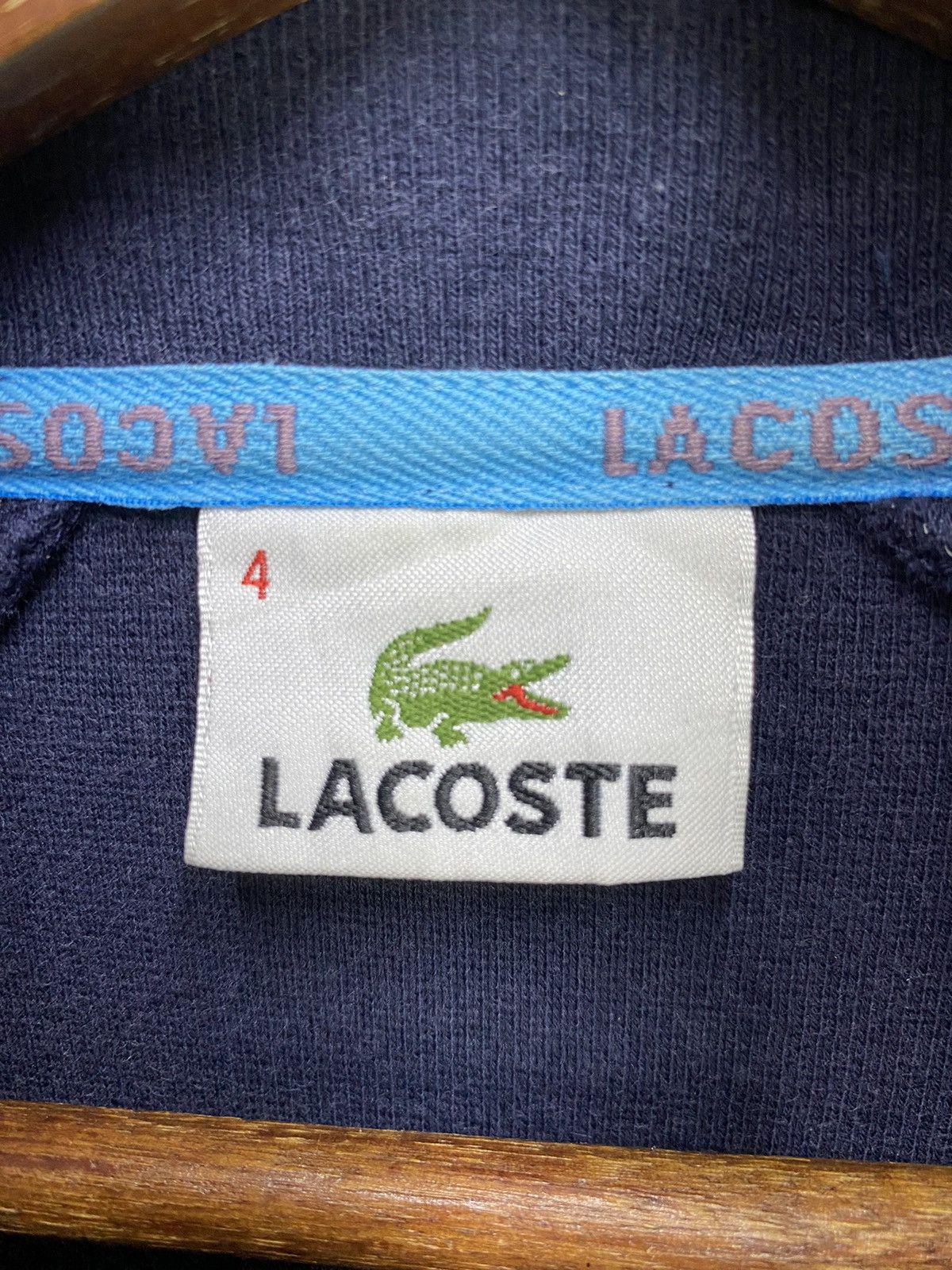Lacoste Vintage Lacoste Zip Up Track Jacket Navy Blue Size 4 M Size US M / EU 48-50 / 2 - 12 Thumbnail