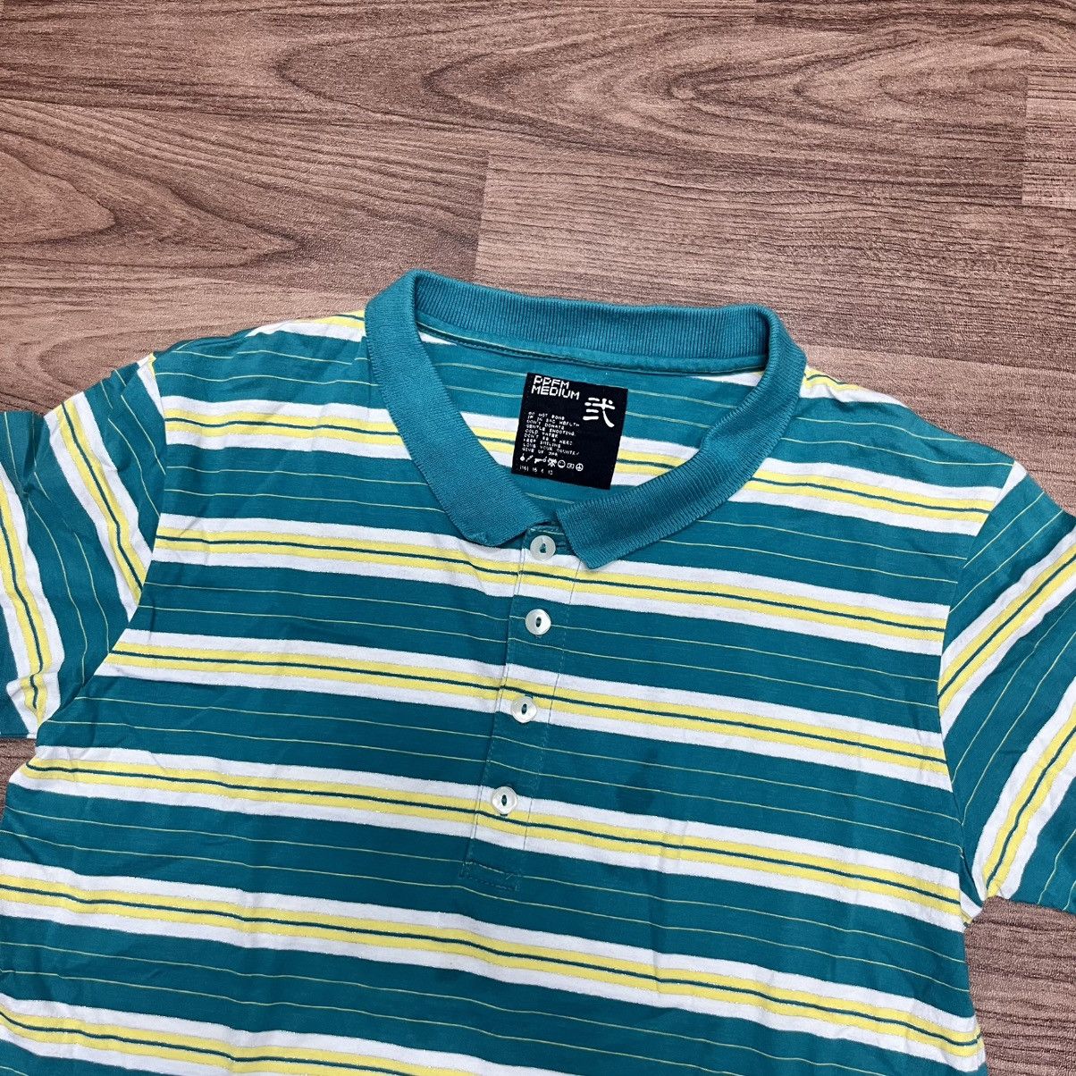 Japanese Brand PPFM Striped Polo Shirt Size M / US 6-8 / IT 42-44 - 2 Thumbnail