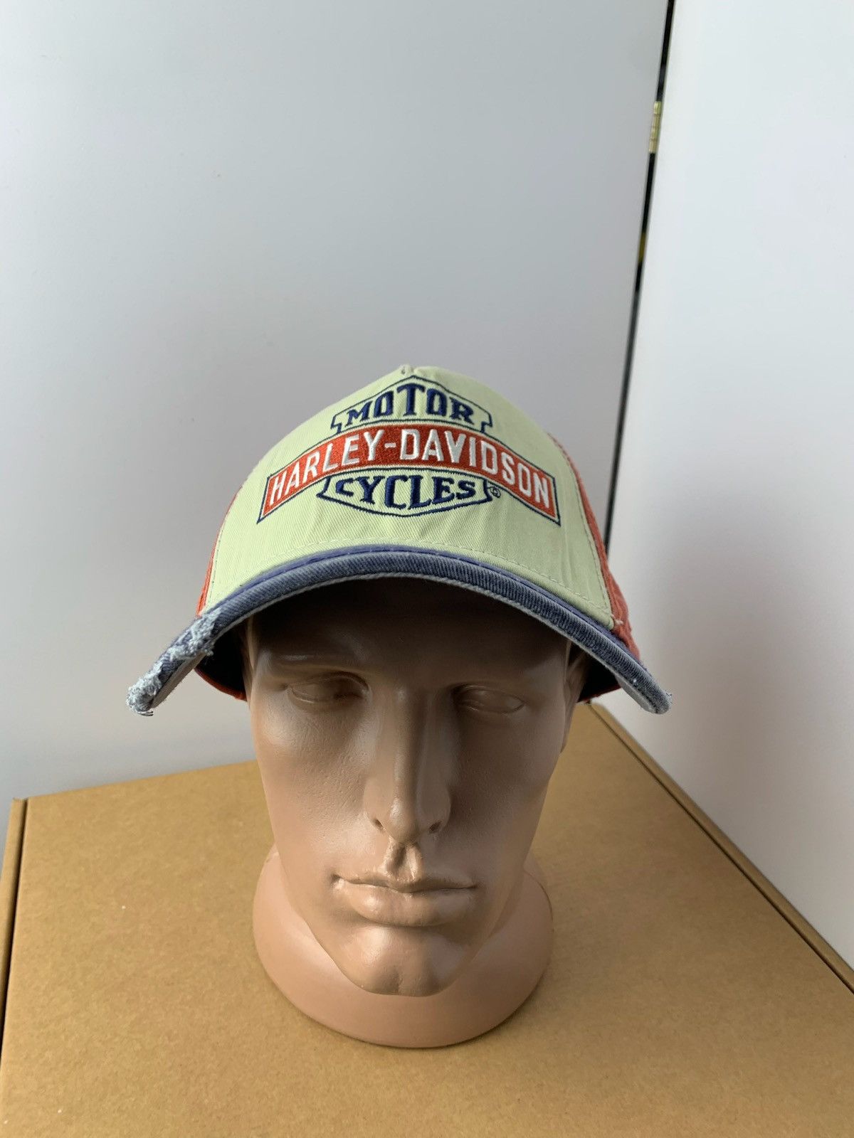 Harley Davidson × Vintage Vintage Harley Davidson cap Moto rare distressed Size ONE SIZE - 2 Thumbnail