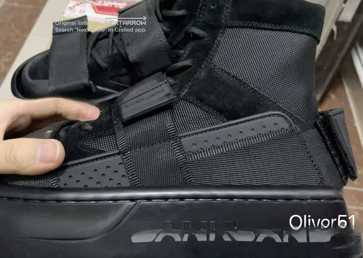 Sankuanz Suede‐paneled High‐top Hybrid Sneakers Kkkk21/2609 in Black, Men's (Size 7) — image 3 of 6