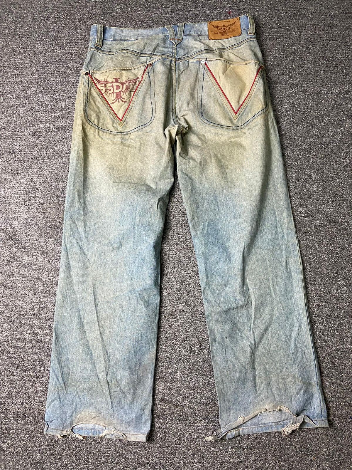 55DSL × Japanese Brand × Vintage Vintage 55DSL Relaxed Fit Cut Denim Jeans (131) Size US 34 / EU 50 - 3 Thumbnail