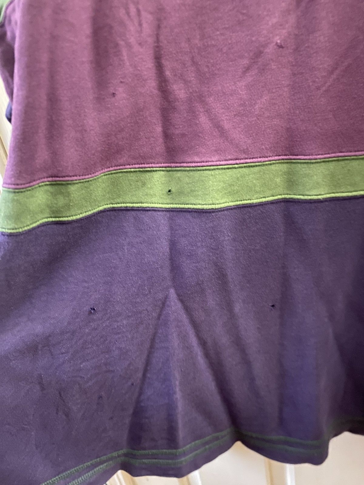 Supreme Purple Center Stripe Crewneck Size US XL / EU 56 / 4 - 2 Thumbnail