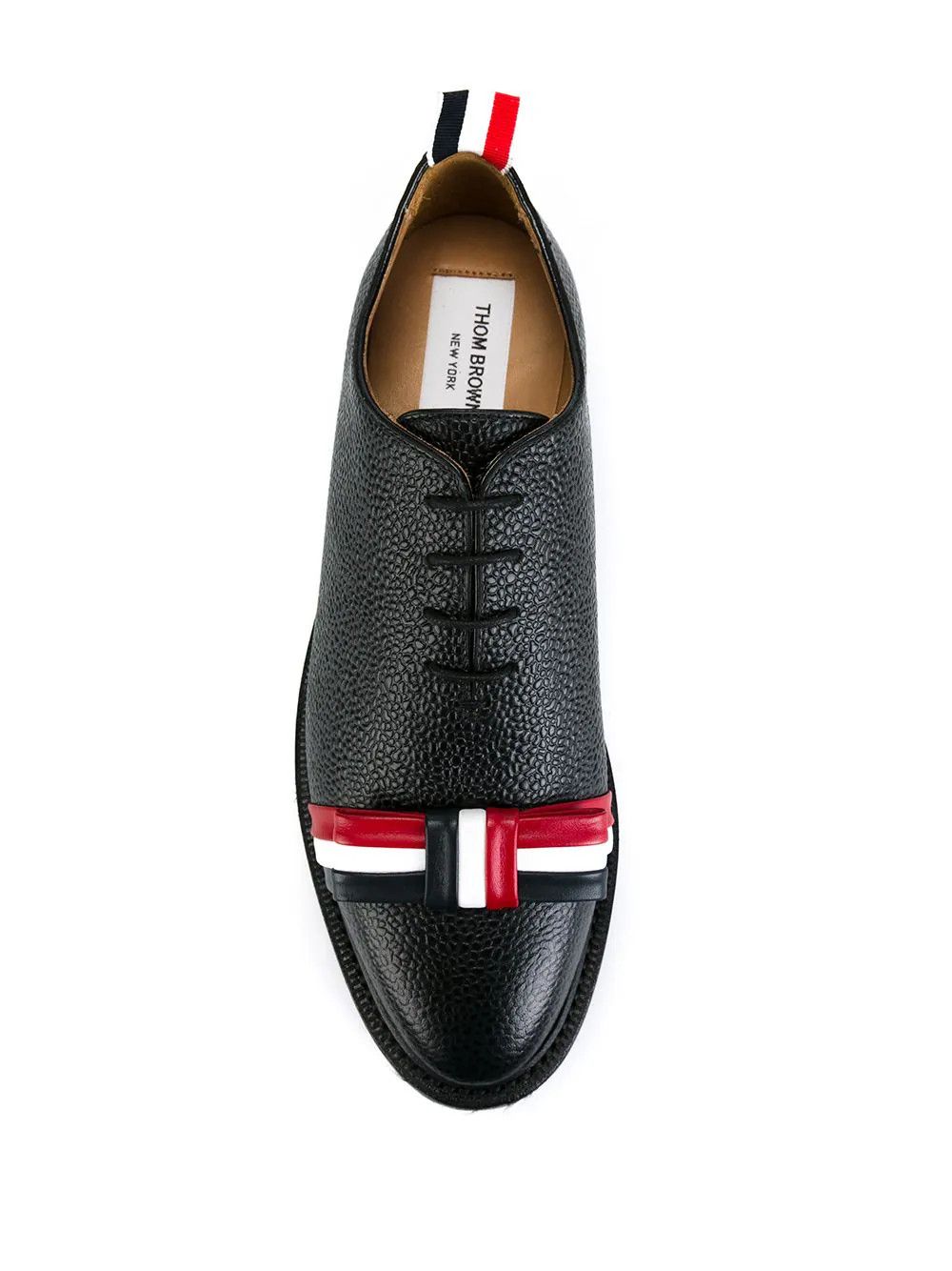 Thom Browne o1s22i1n0924 Wholecut Lace-Ups Tricolour Bow Shoes in Black Size US 6 / IT 36 - 4 Thumbnail
