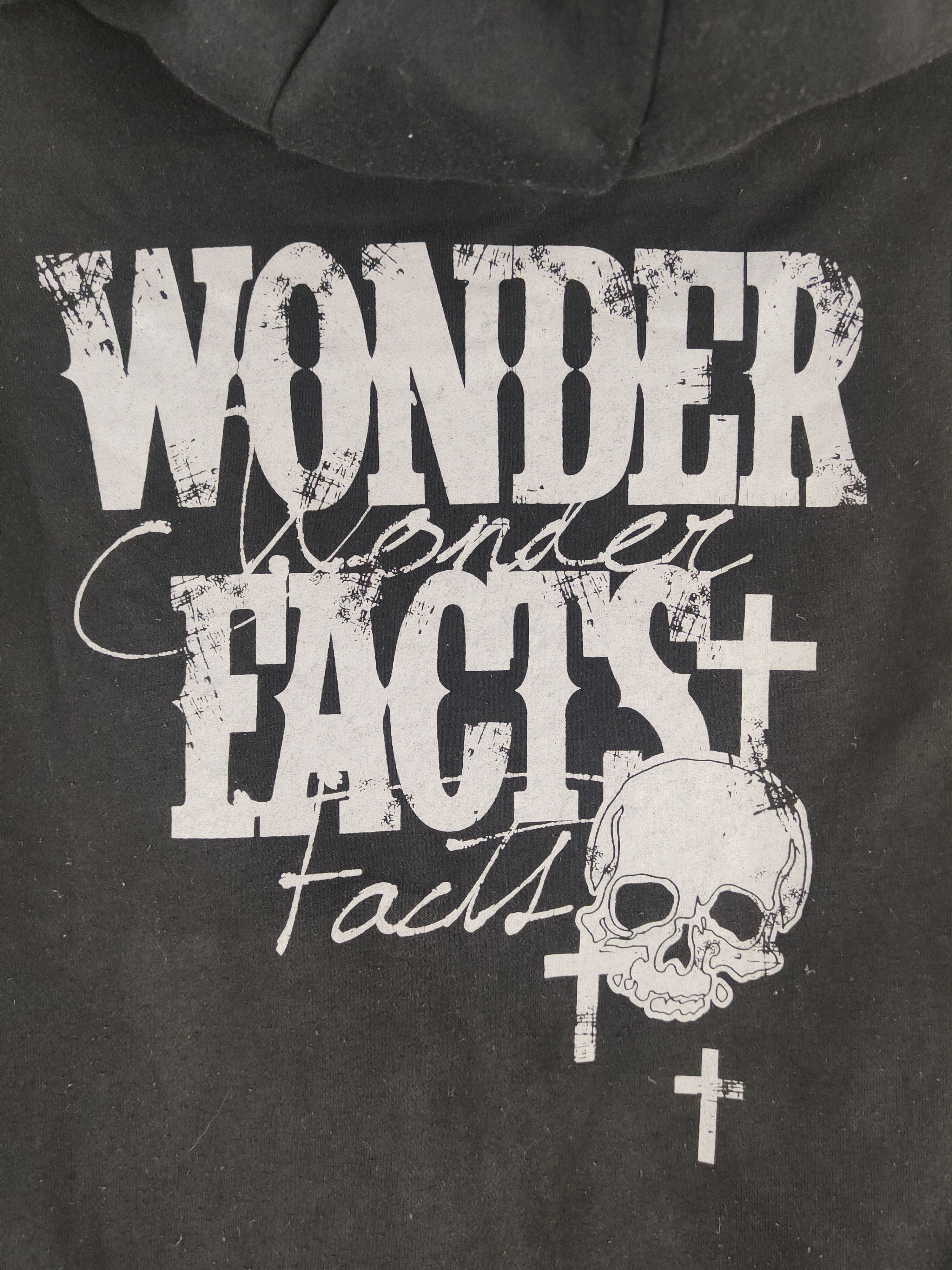 Japanese Brand DL Wonder Facts skull Black Hoodie Sweaters #2517 Size US S / EU 44-46 / 1 - 10 Thumbnail