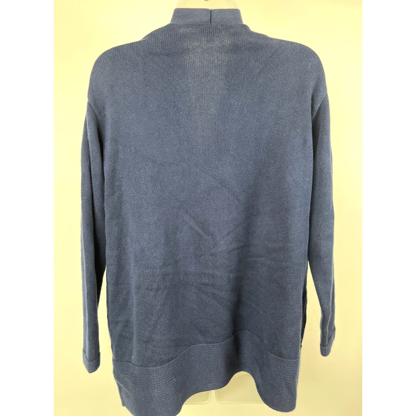 J. Jill Pure Jill Women XS Navy Open Front Cardigan Long Sleeve Sweater Relaxed Fit Size XS / US 0-2 / IT 36-38 - 4 Thumbnail