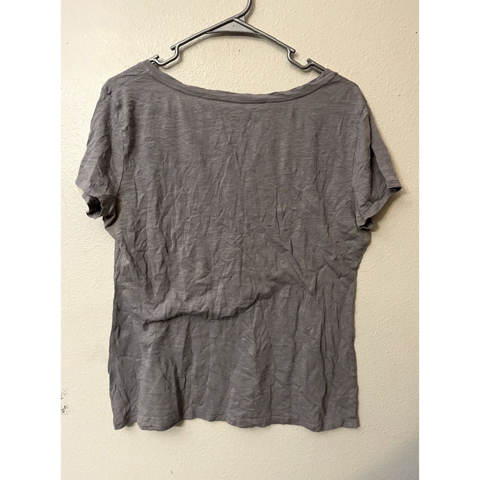 Vintage WOMENS New York & Company T Shirt SIZE Large Solid Gray City Heart L Womens Size L / US 10 / IT 46 - 2 Thumbnail