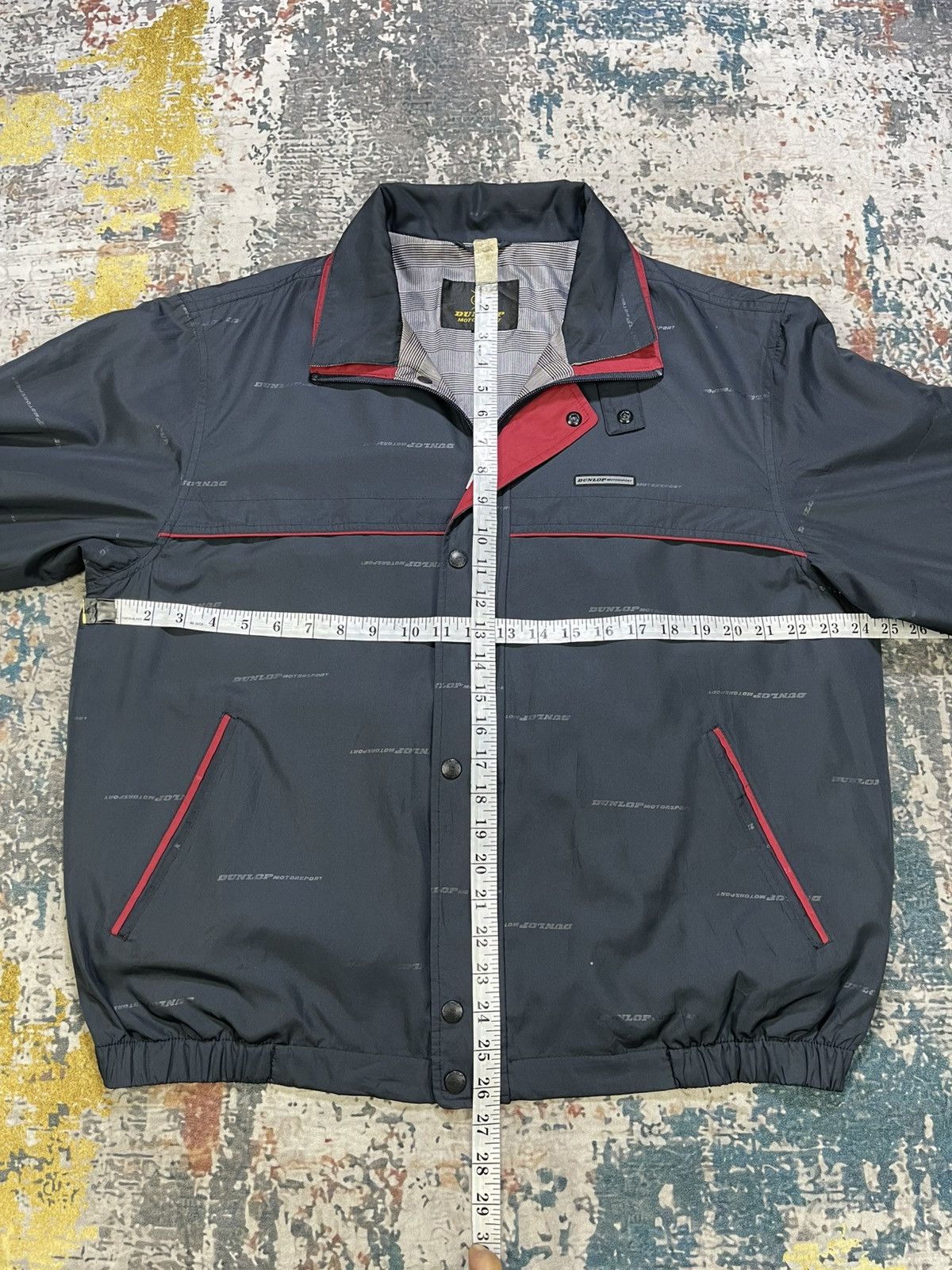 Dunlop Dunlop Overprinted Double Collar Windbreaker Jacket Size US L / EU 52-54 / 3 - 3 Thumbnail