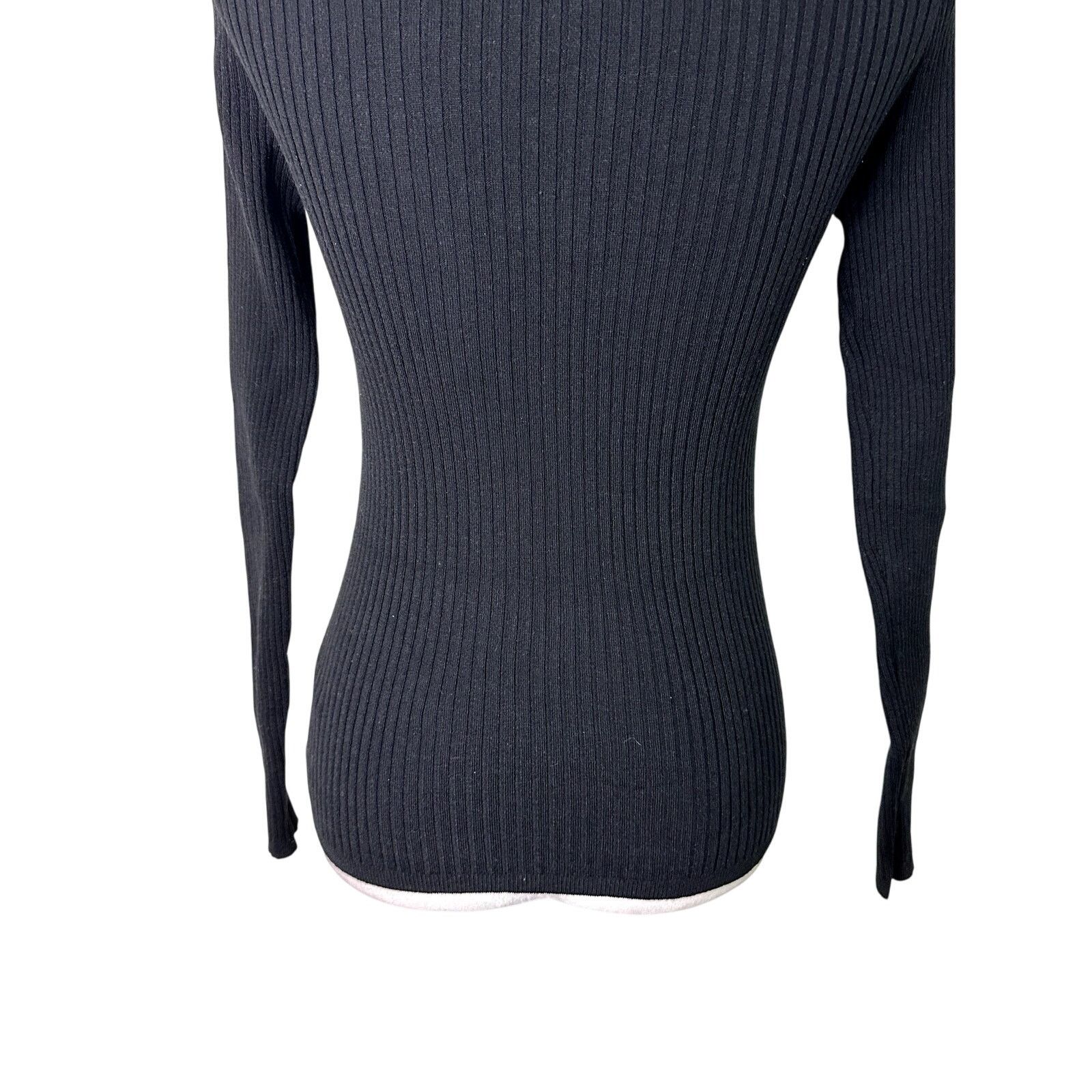 Asos ASOS Womens Black Scoop Neck Long Sleeve Knit Sweater 4 NWOT Size S / US 4 / IT 40 - 7 Thumbnail