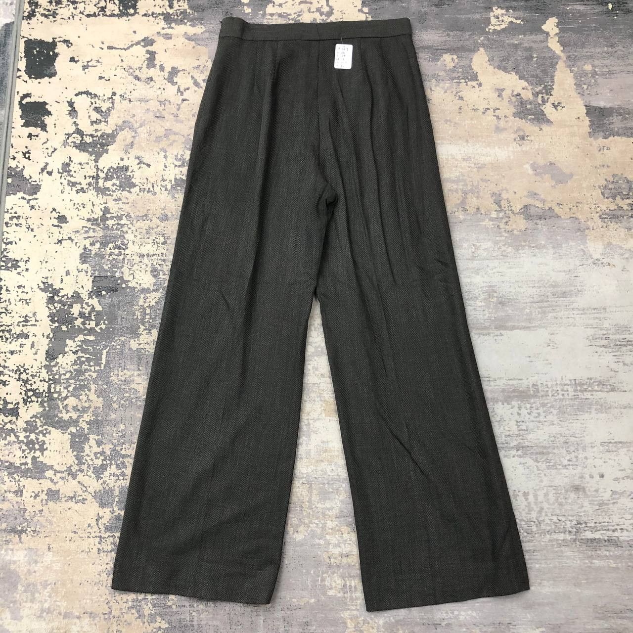 Max Mara P793 MAX MARA MADE IN ITALY FLARED HERRINGBONE PANTS Size 32" / US 10 / IT 46 - 2 Thumbnail