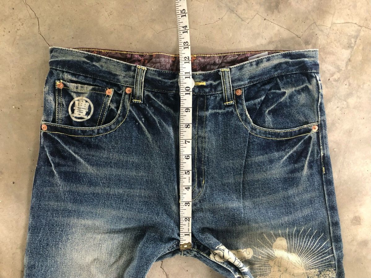 Karakuri Tamashii Karakuri Tamashi Full Print Buddha Jeans–Embroidered Pocket Size US 33 - 8 Thumbnail