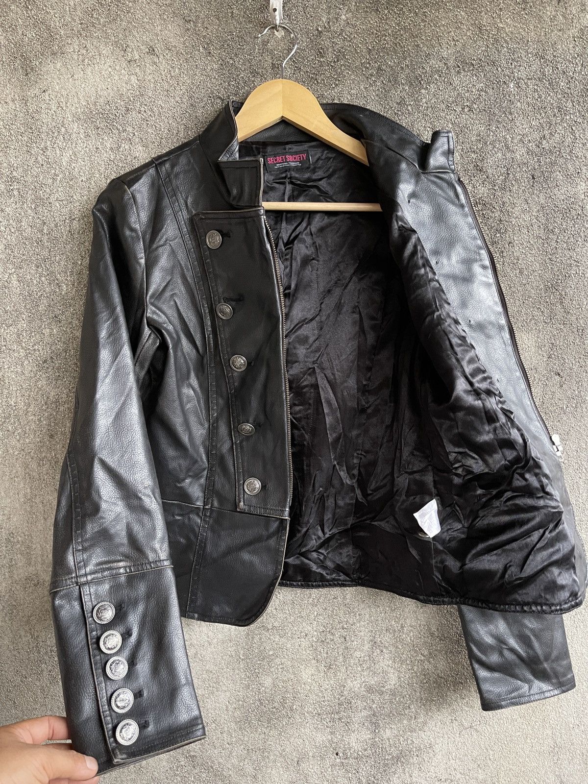 Japanese Brand Last Drop🔥Vtg SECRET SOCIETY Leather Jacket Seditionaries Size US S / EU 44-46 / 1 - 4 Thumbnail
