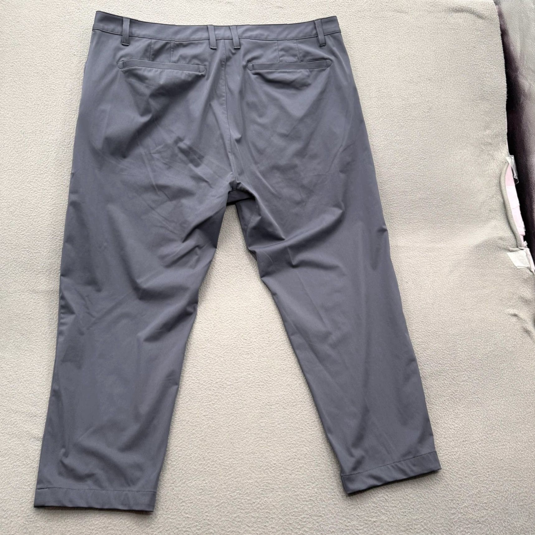 Rhone Rhone Mens 40x25 Blue Commuter Classic Dress Pants Polyester Flat Front Straight Leg Pockets Zip Fly Travel Business Casual Size US 40 / EU 56 - 2 Thumbnail