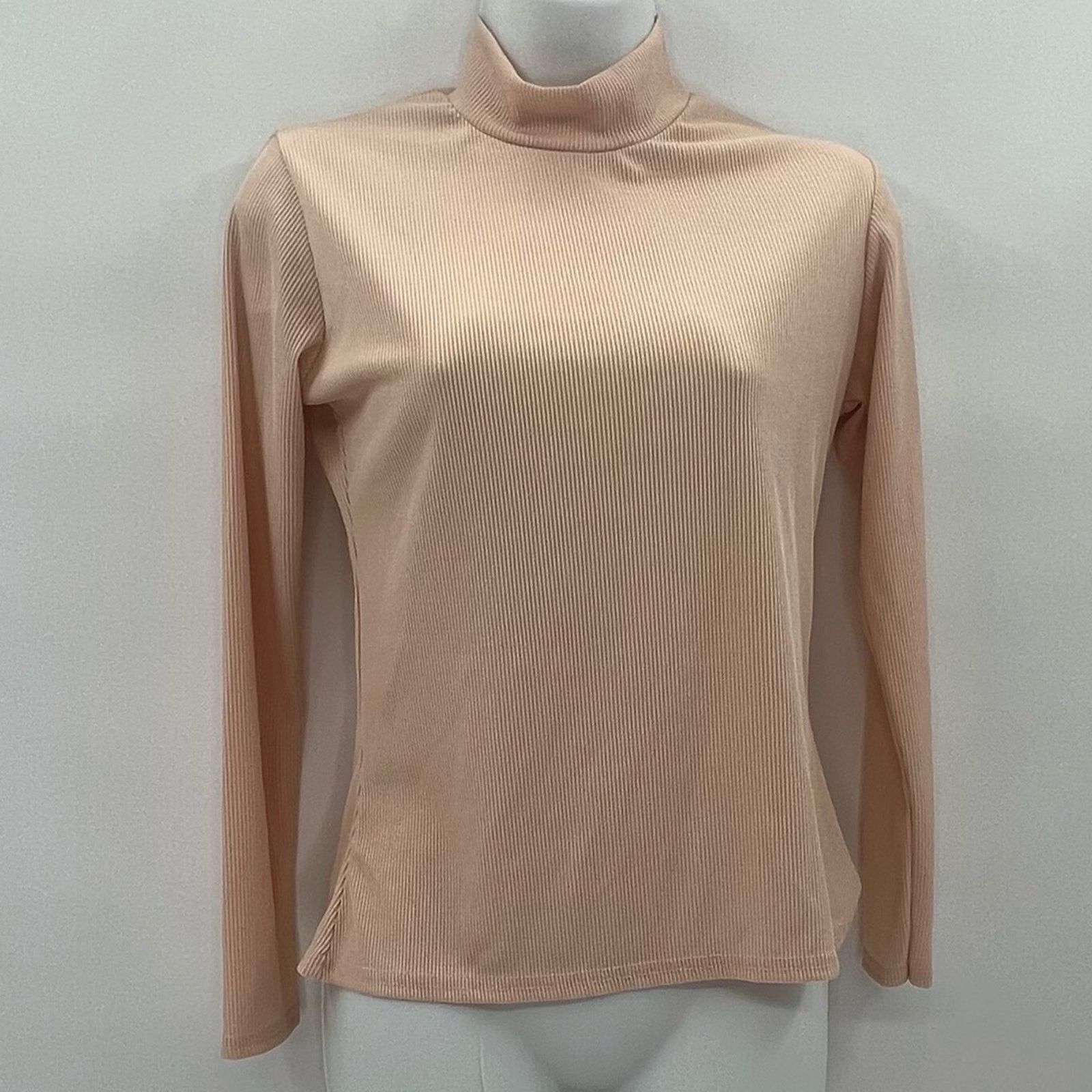 Boohoo Boohoo Pink High Neck Short Sleeve Ribbed Top Sz10 Size L / US 10 / IT 46 - 1 Thumbnail