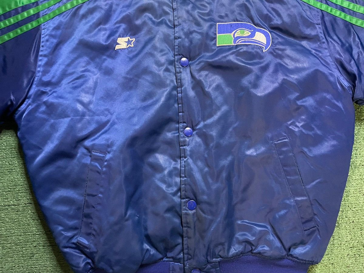 Starter Vintage 1990s Seattle Seahawks starter satin Jacket Size US L / EU 52-54 / 3 - 3 Thumbnail