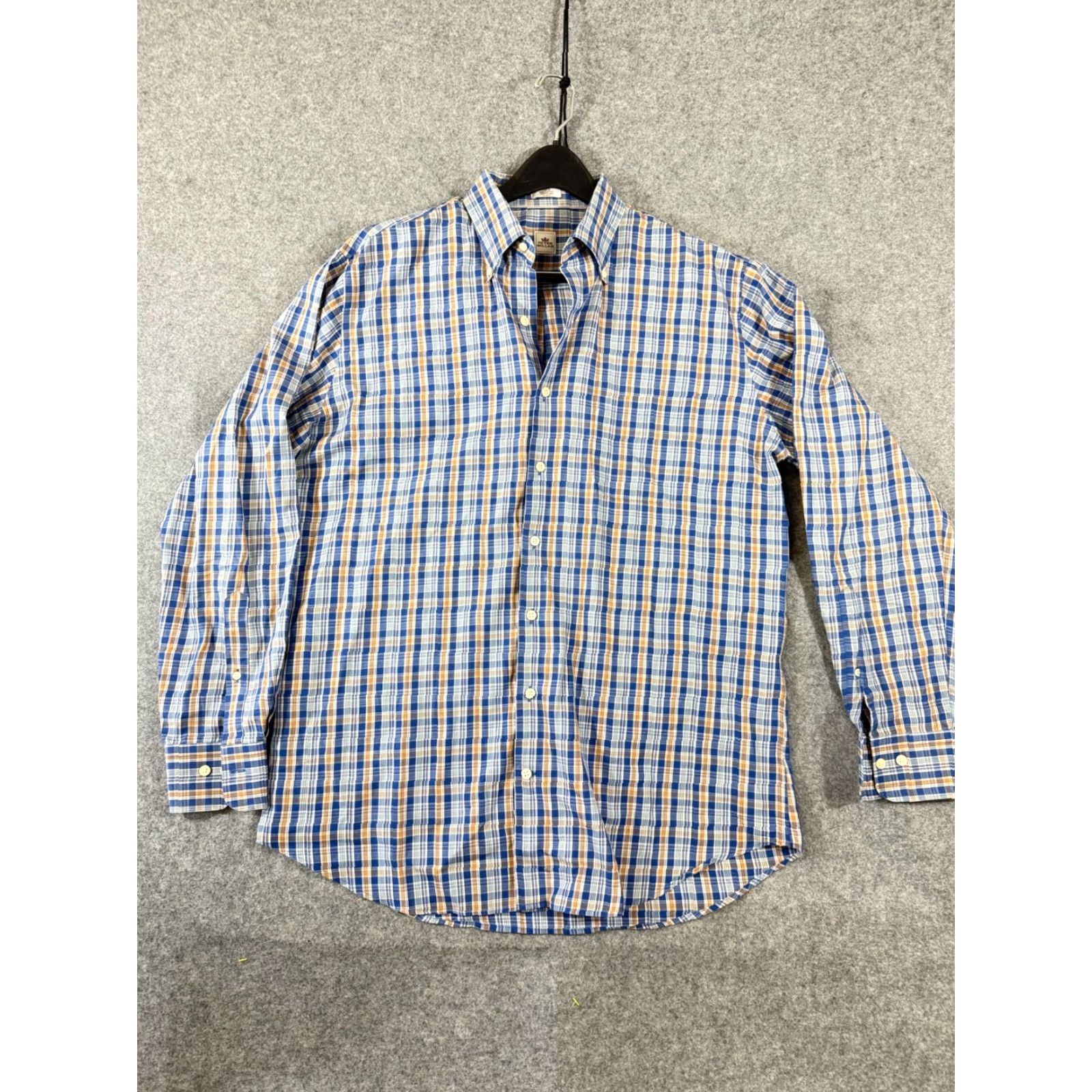 Peter Millar Peter Millar Shirt Mens L Blue Orange Plaid Button Down Long Sleeve Classic Size US L / EU 52-54 / 3 - 3 Thumbnail