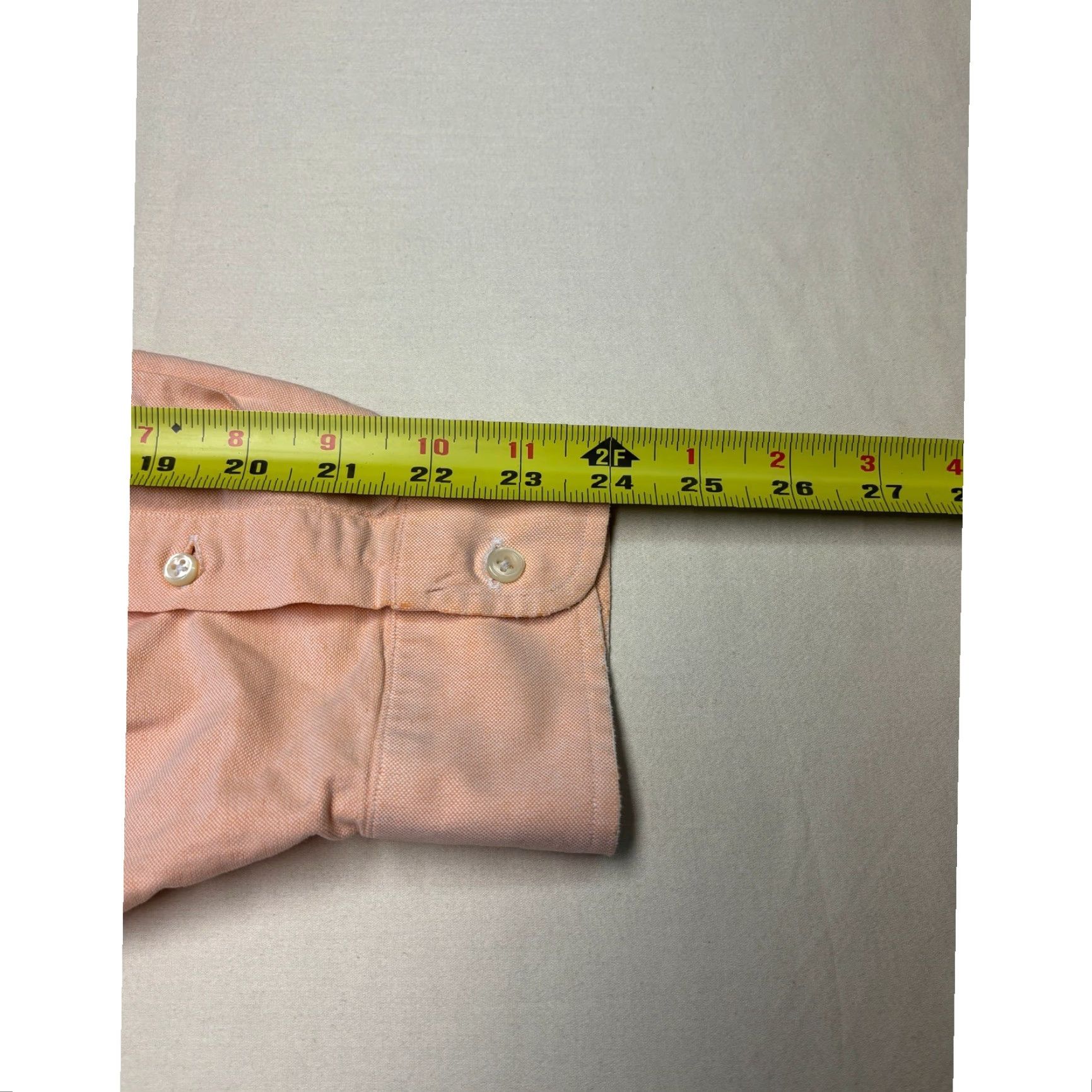 Ralph Lauren Ralph Lauren Big Shirt Oxford Button Down Peach Logo Embroidered Men's XL Cotton Shirt Size US XL / EU 56 / 4 - 8 Thumbnail