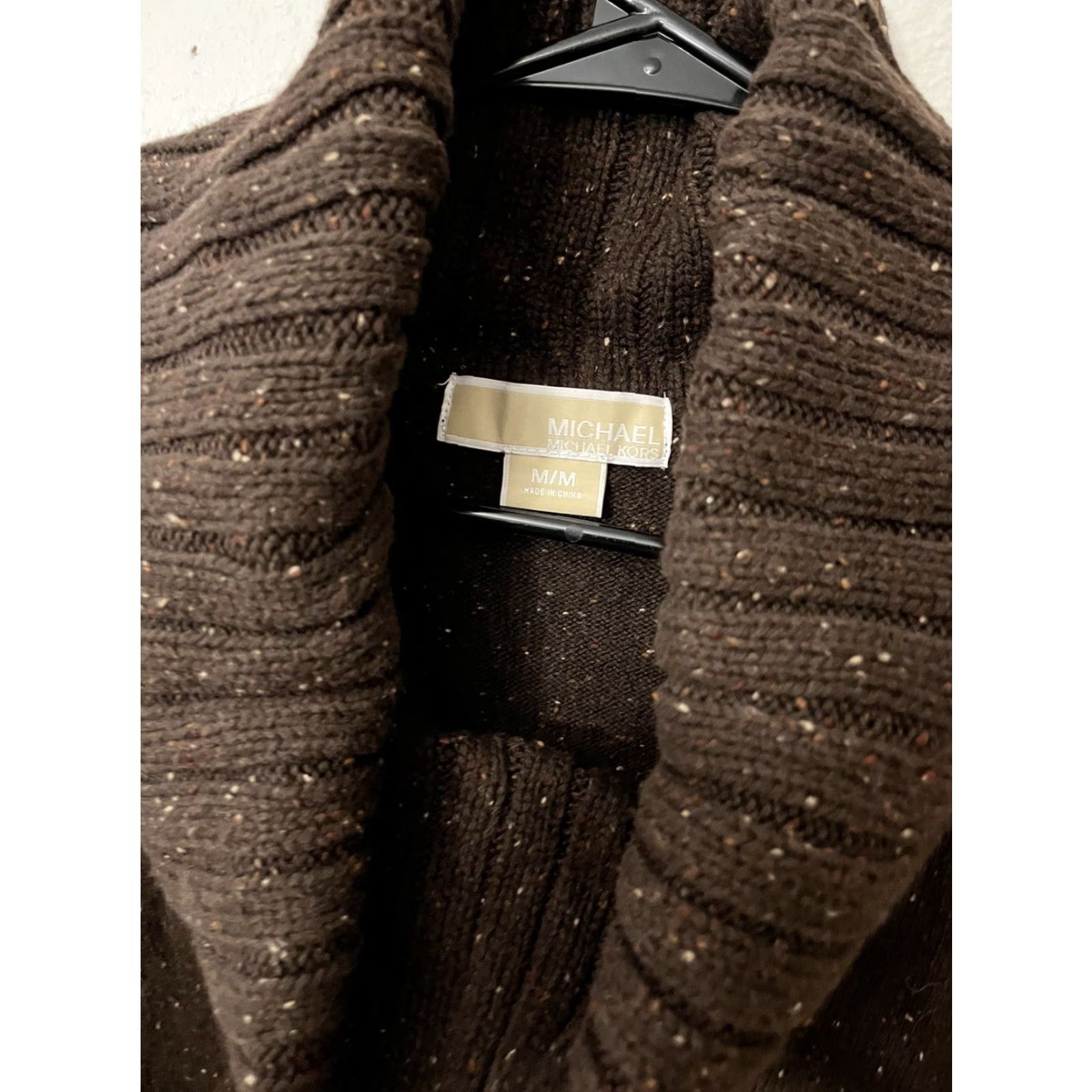 Michael Kors Michael Kors Turtleneck Sweater Women Medium Brown Knit Pullover Logo Casual Classic Size M / US 6-8 / IT 42-44 - 3 Thumbnail