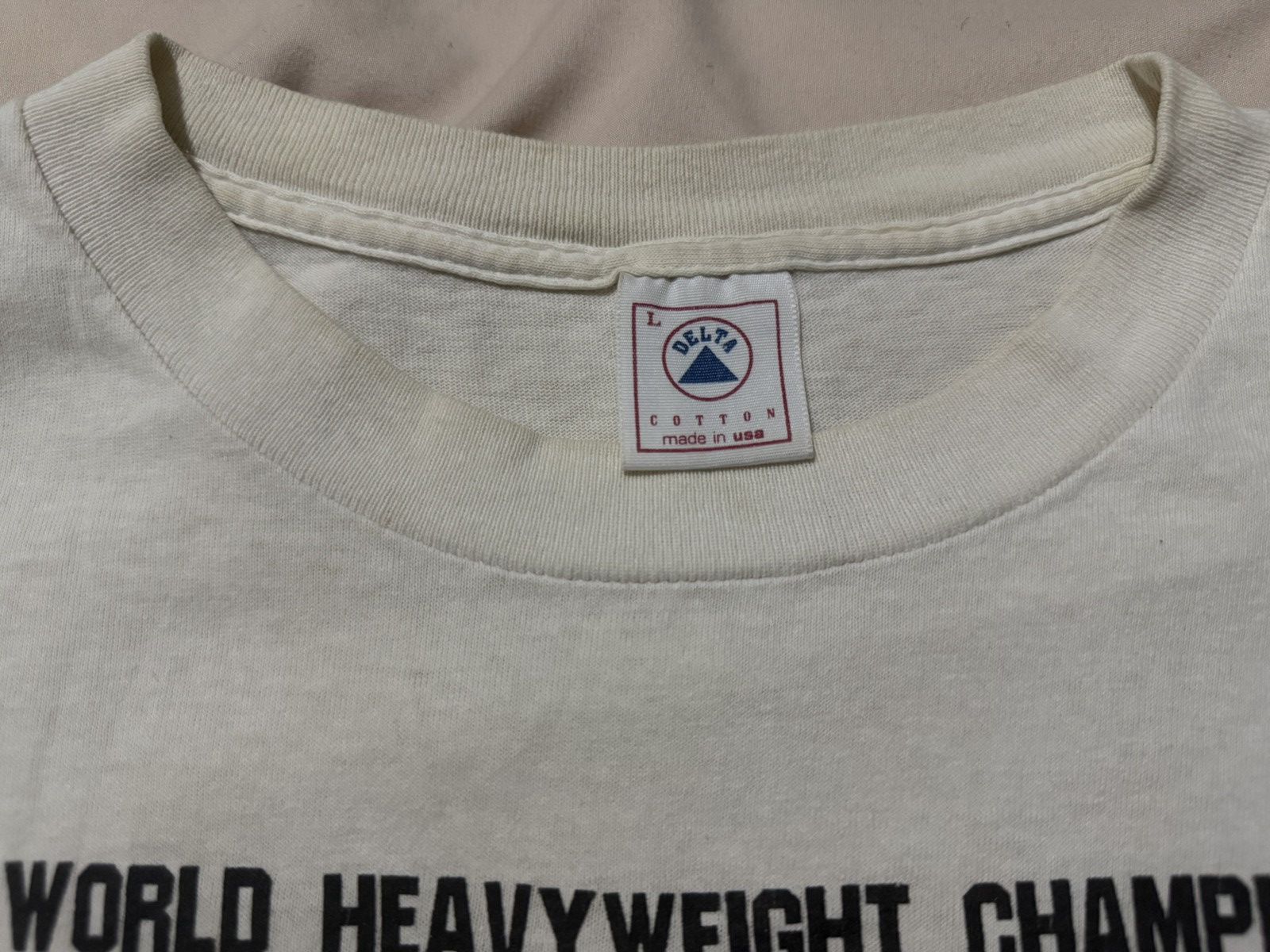 Vintage Vintage 90s Holyfield Vs Bowe Boxing T-Shirt Size US L / EU 52-54 / 3 - 3 Thumbnail