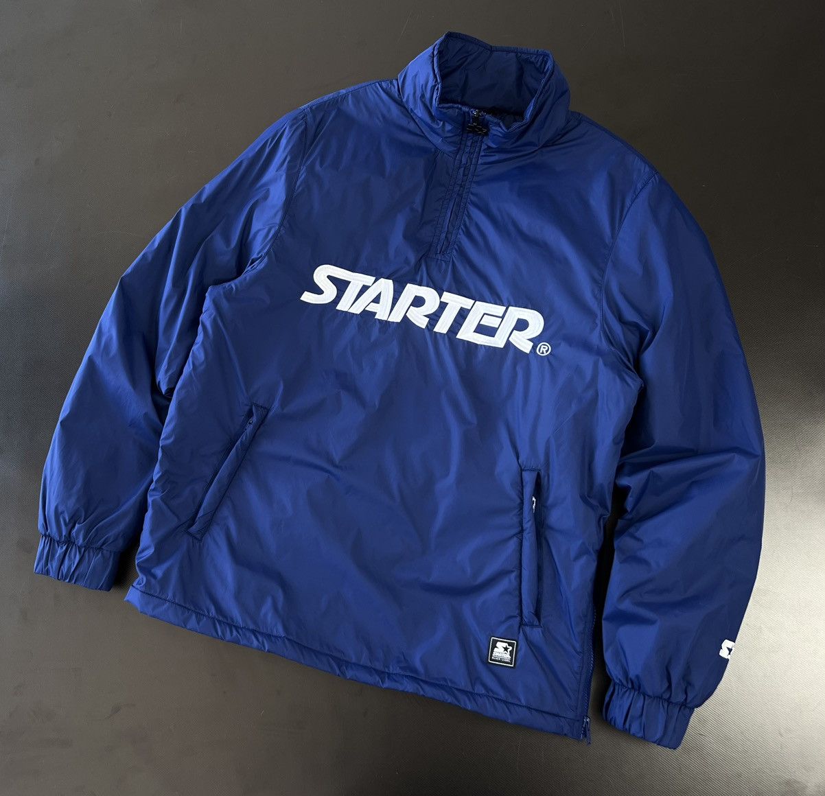 NBA × Starter × Vintage STARTER BLACK LABEL Men's Logo Half Zip Jacket Wind Jacket Size US L / EU 52-54 / 3 - 2 Thumbnail