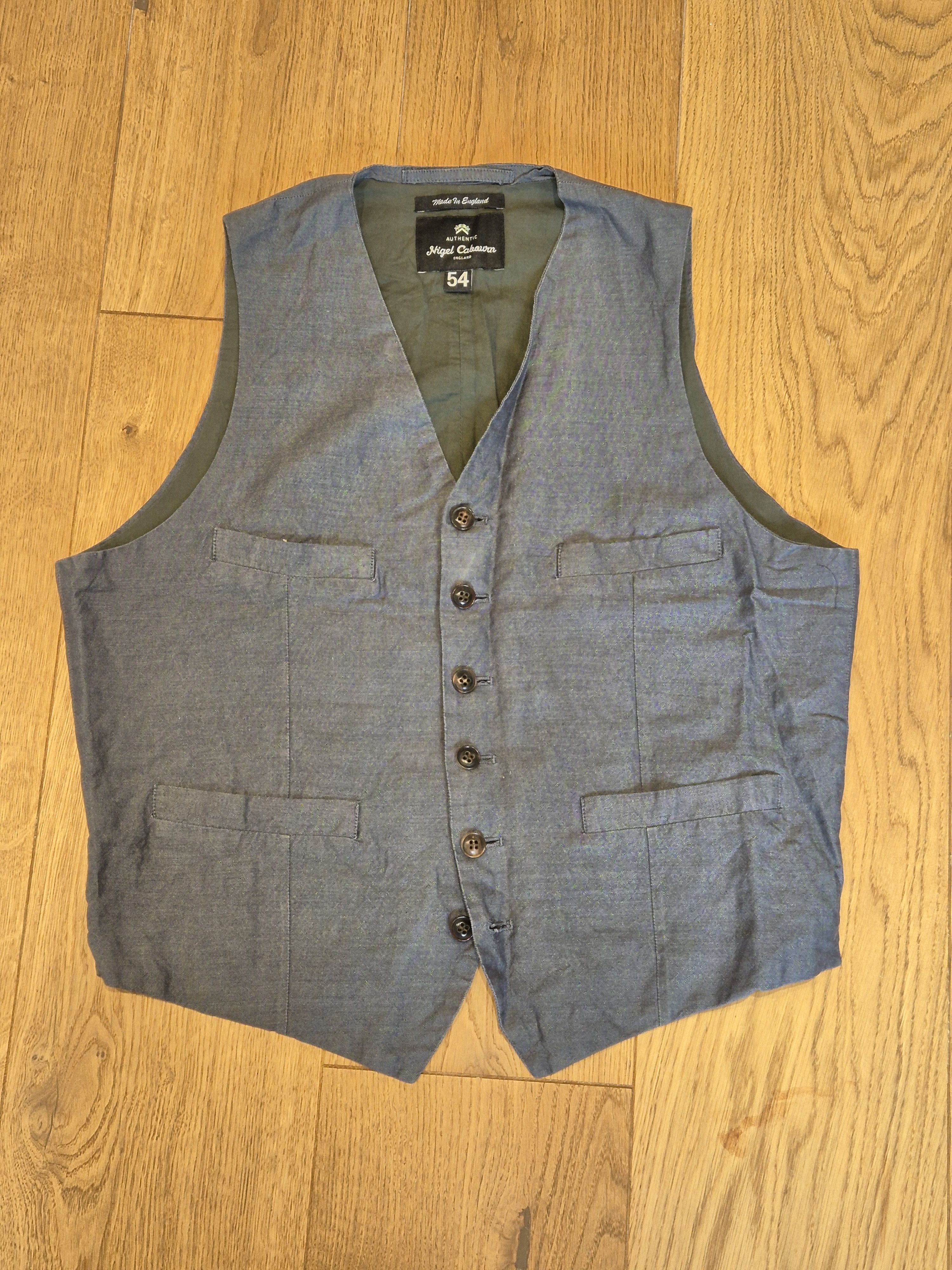 Nigel Cabourn Nigel Cabourn Linen Vest Size 54R - 1 Thumbnail