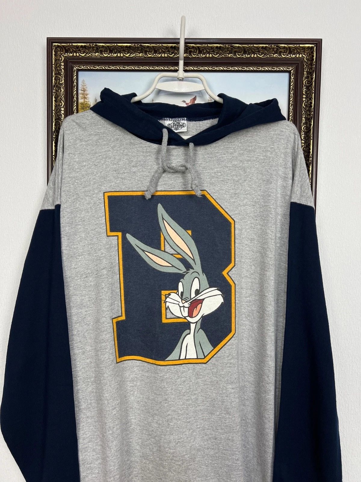 Vintage Vintage 90's Warner Bros Studio Hoodie Sweatshirt Jacket Size US XL / EU 56 / 4 - 2 Thumbnail