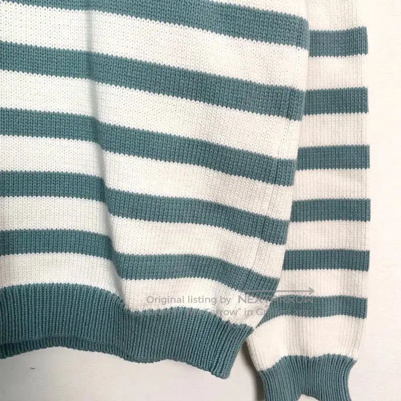 Max Mara MaxMara Striped Cotton Sweater with Embroidery . Size M / US 6-8 / IT 42-44 - 4 Thumbnail