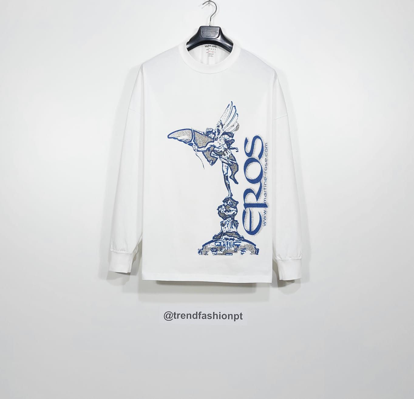 image of Martine Rose Eros Print Long sleeve Tshirt in White, Men's (Size Small)