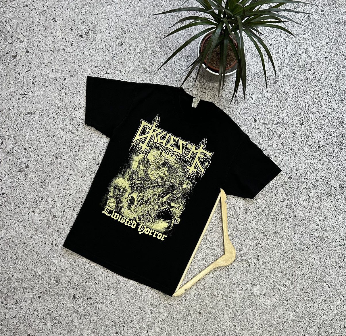 Band Tees × Vintage Rare 2020 Gruesome Twisted Horror Retro Rock Band T-Shirt Size US L / EU 52-54 / 3 - 1 Thumbnail