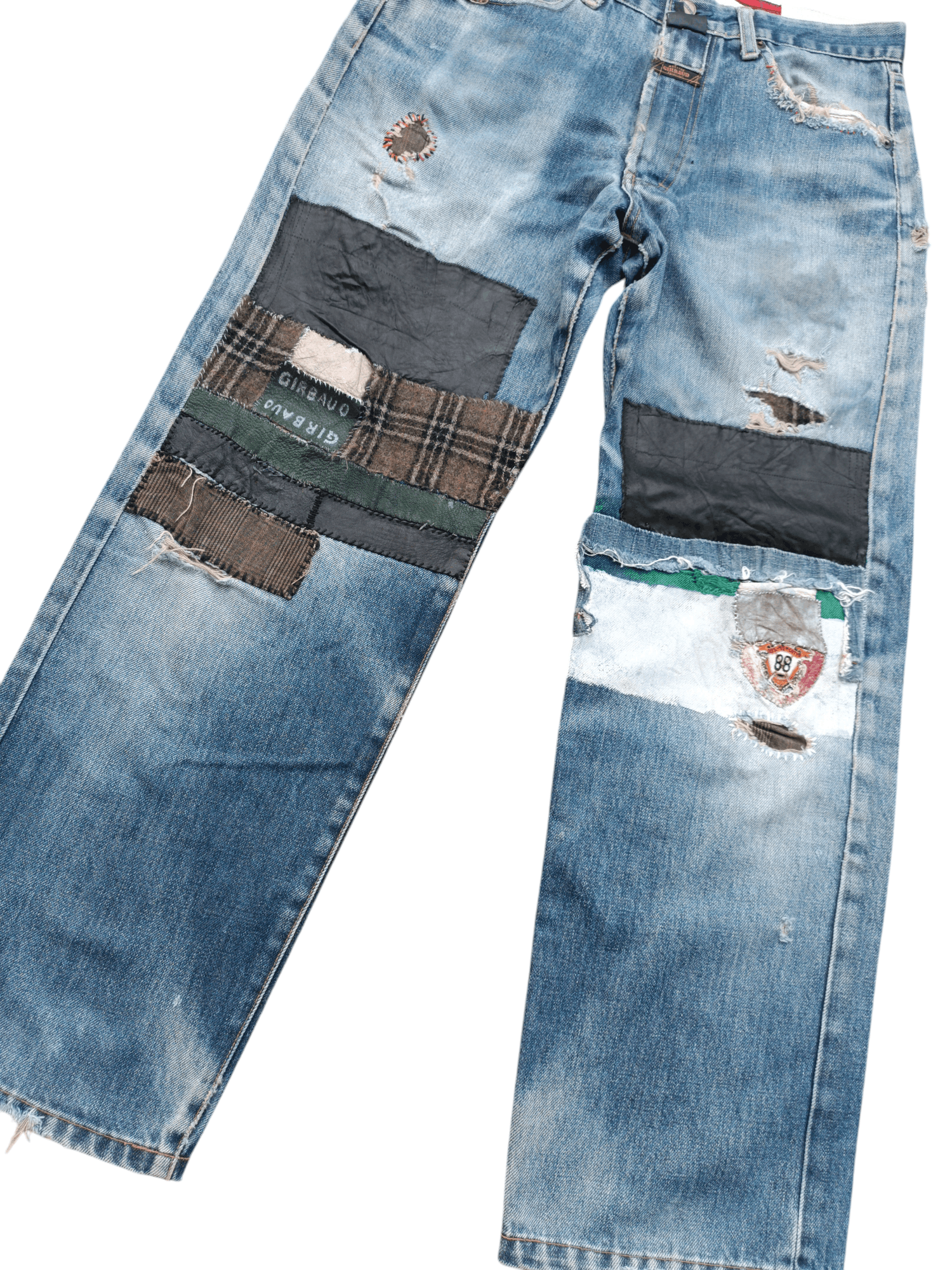 Marithe + Francois Girbaud × Vintage Marithe Francois Girbaud Stoned Washed Rips Distress Jeans Size US 30 / EU 46 - 6 Thumbnail