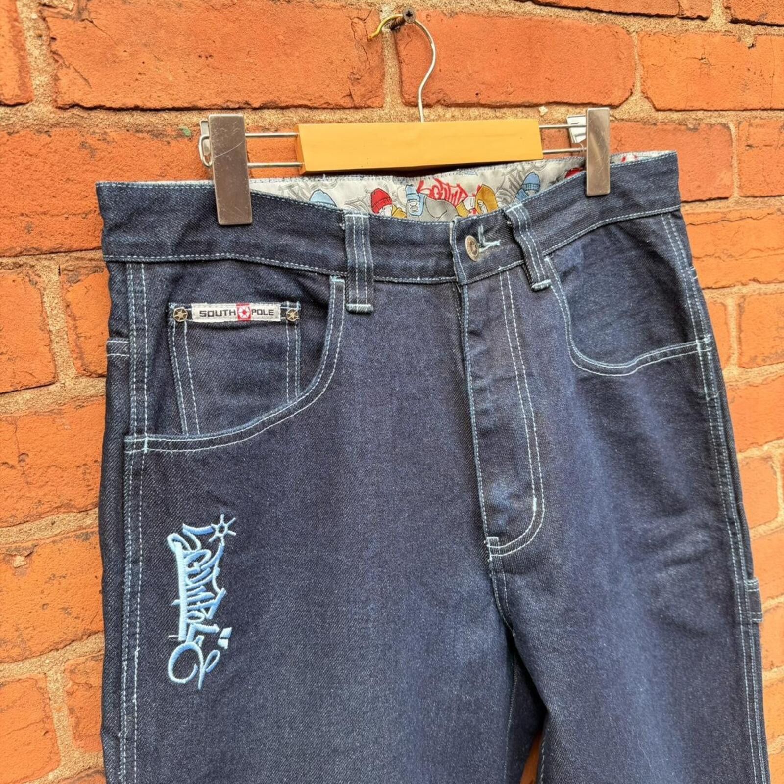 Southpole Vintage Southpole jeans embroidered 00s 32x34 south pole Size US 32 / EU 48 - 3 Thumbnail