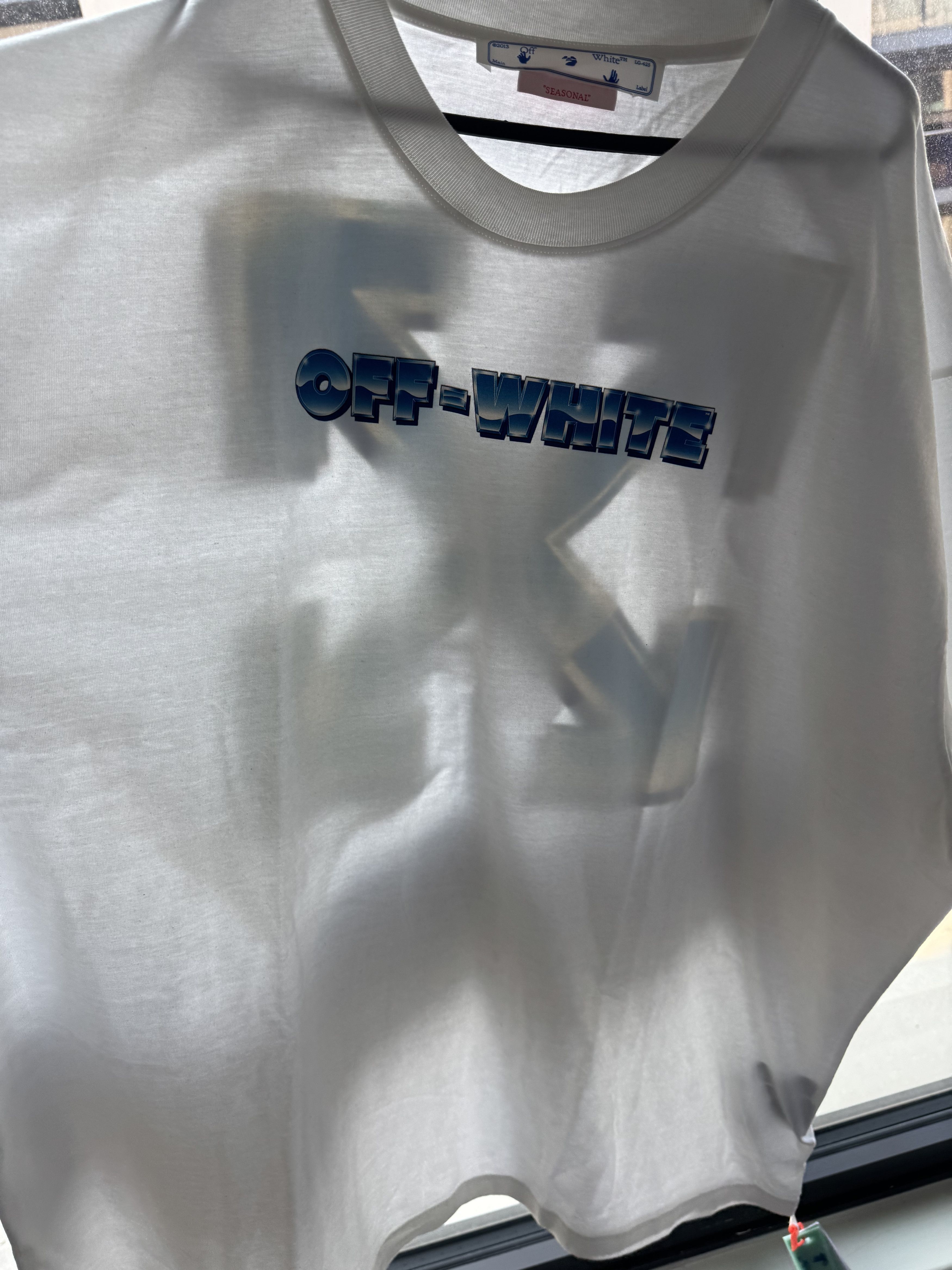 Off-White Blue arrow metallic shirt Size US XXL / EU 58 / 5 - 1 Thumbnail