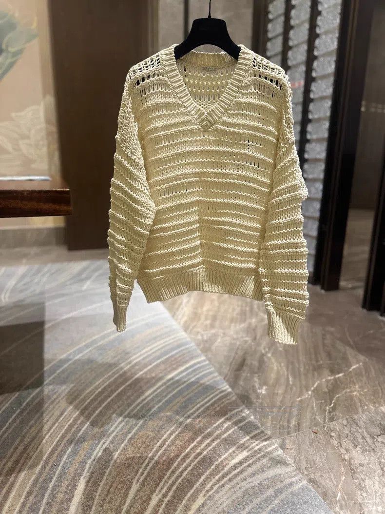 Brunello Cucinelli Brunello Cucinelli Cotton Sweater Size L / US 10 / IT 46 - 1 Thumbnail