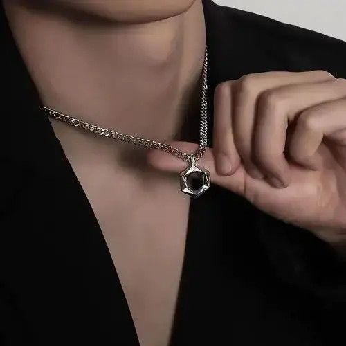 Jewelry Stainless Steel Cuban Chain Necklace Size ONE SIZE - 3 Thumbnail