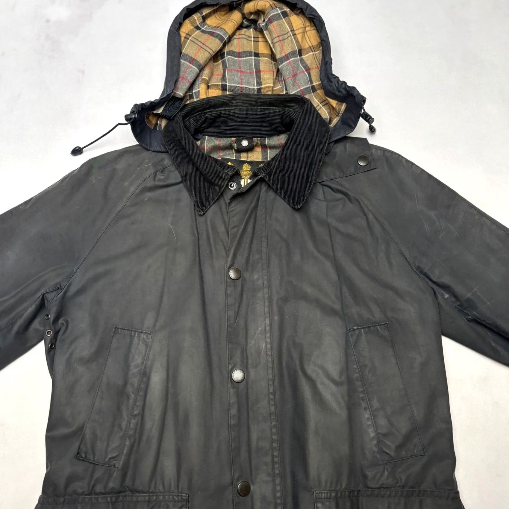 Barbour Barbour Ashby Waxed Cotton Jacket Men's Medium Tartan Lined Kurt Cobain Size US M / EU 48-50 / 2 - 2 Thumbnail