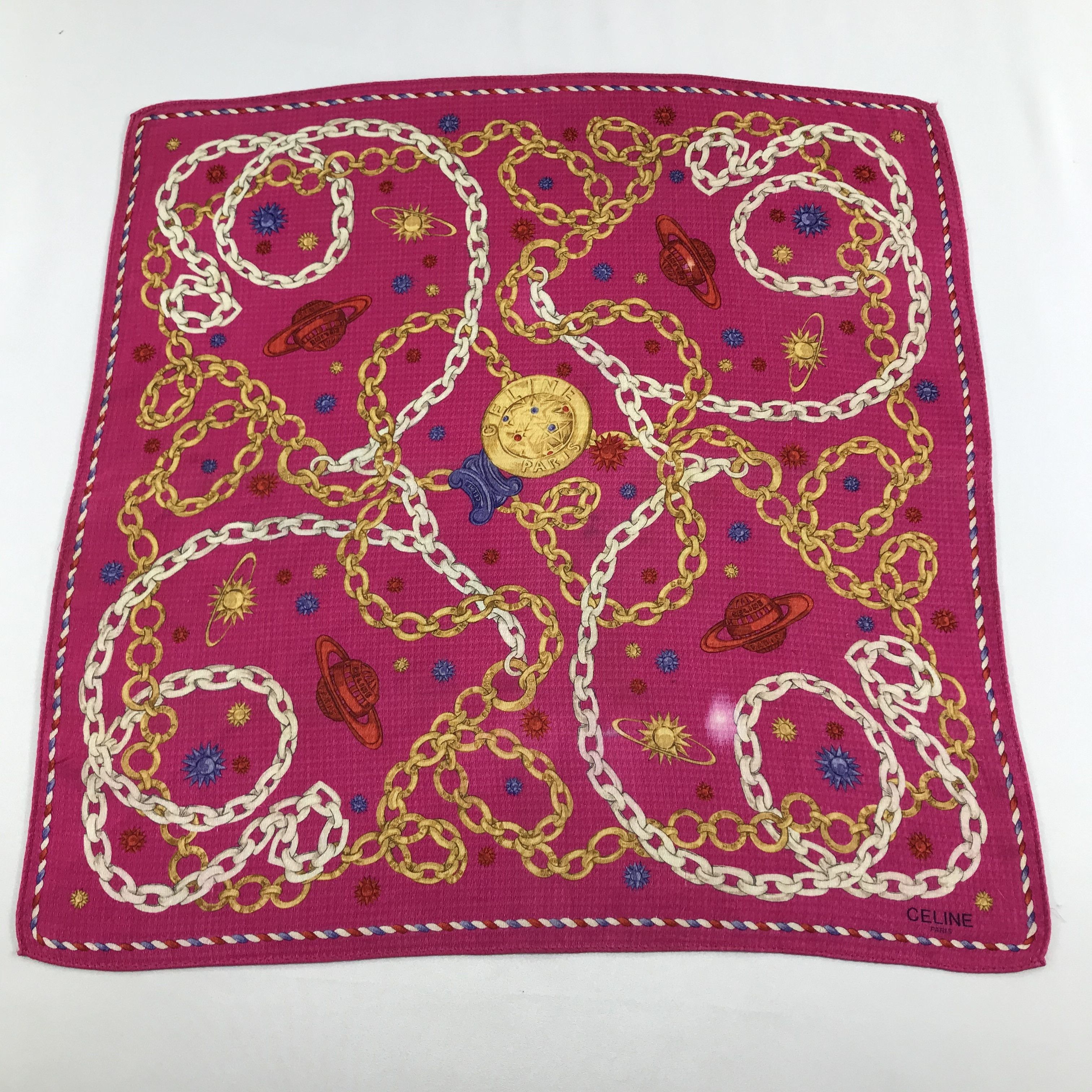 Celine Celine Luxury Handkerchief Bandana Neckerchief H708 Size ONE SIZE - 2 Thumbnail