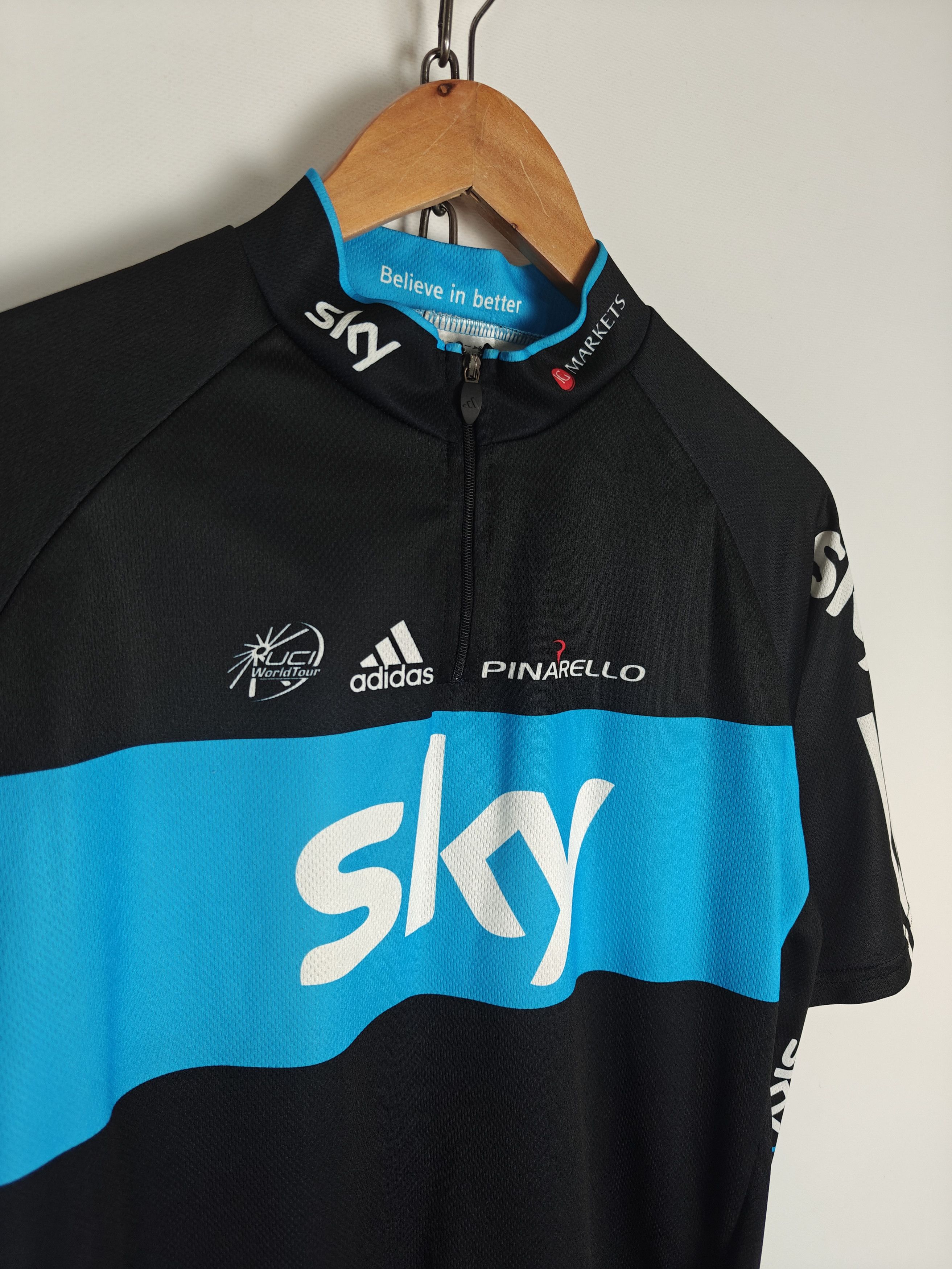 Adidas Adidas Pinarello Sky Jersey T-Shirt Zip Pro Cycling size L Size US L / EU 52-54 / 3 - 6 Thumbnail
