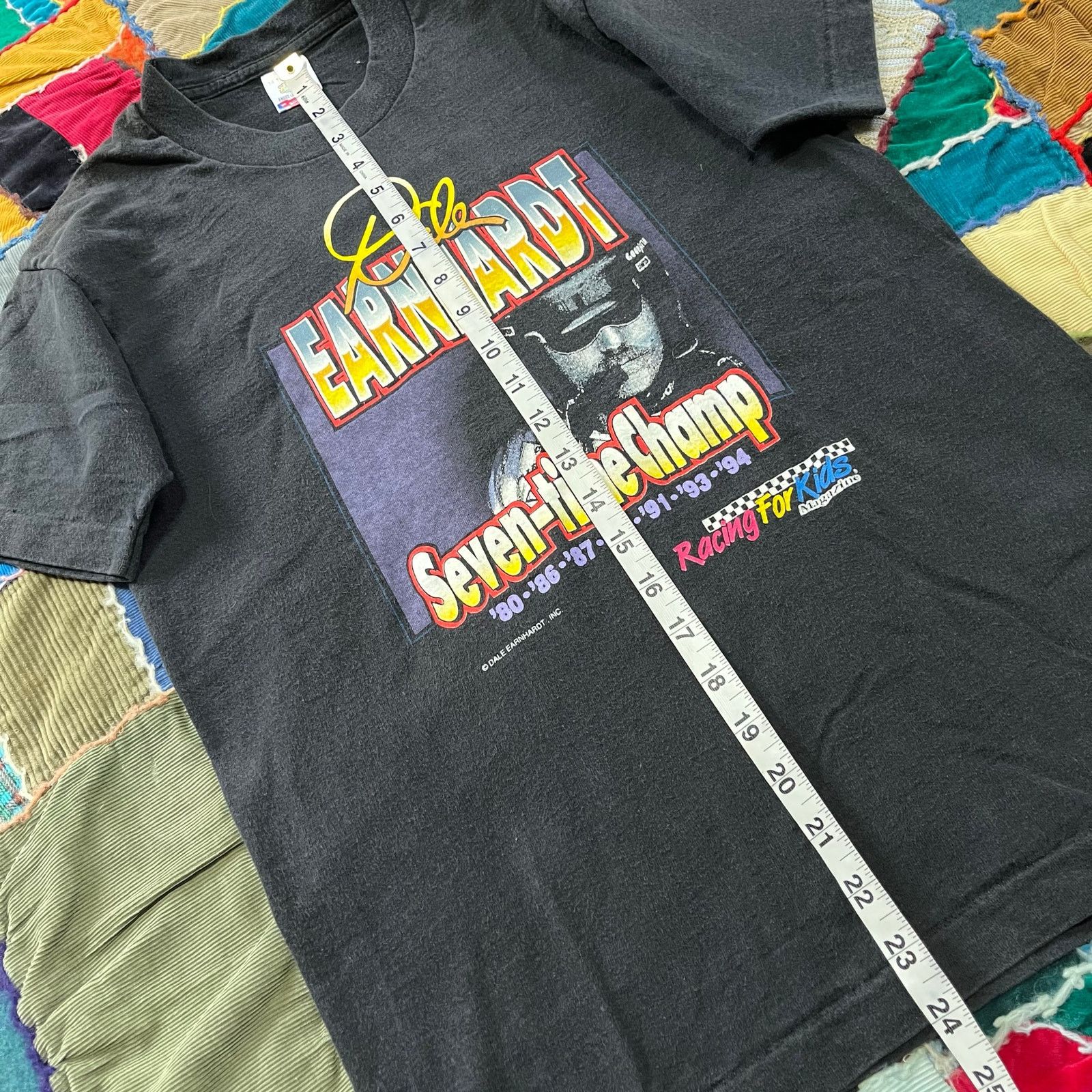 NASCAR Vintage Dale Earnhardt Seven-Time Champ Graphic Kids Black T Size US L / EU 52-54 / 3 - 6 Thumbnail